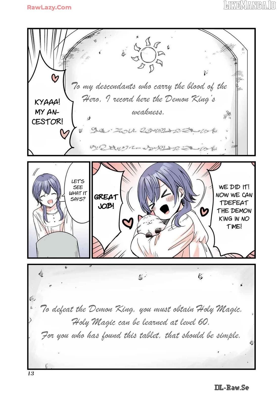 A story about a cat reincarnated in a different world where there are no cats. Chapter 26 - page 3