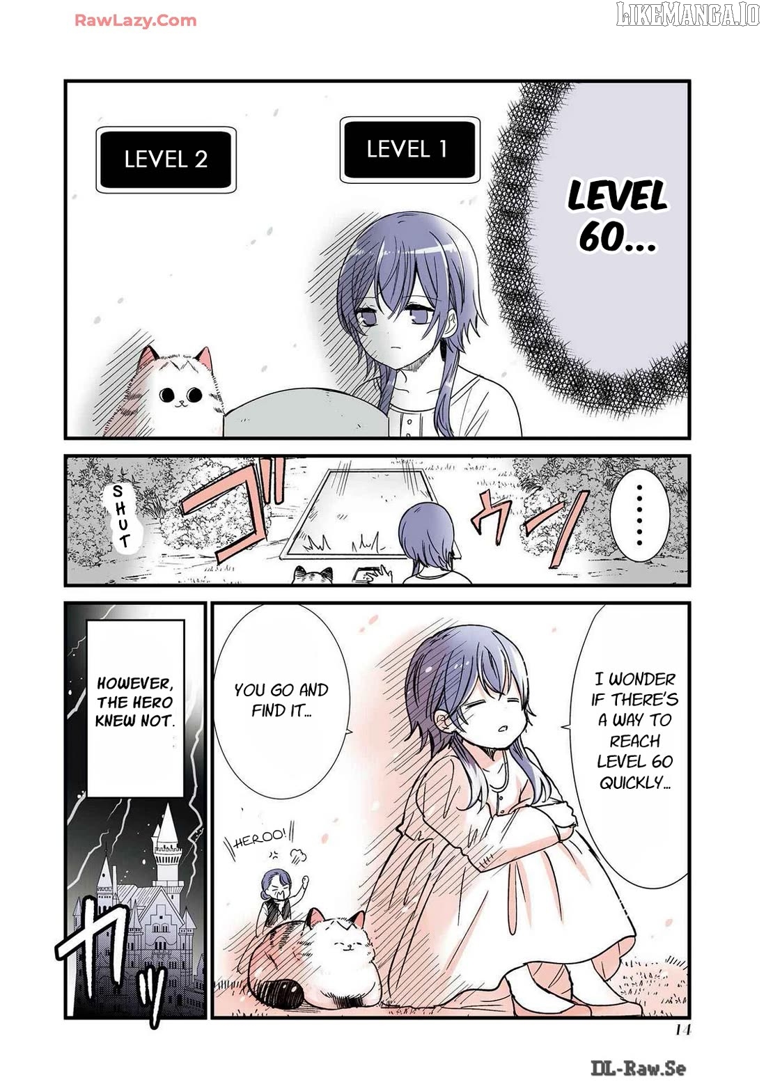 A story about a cat reincarnated in a different world where there are no cats. Chapter 26 - page 4