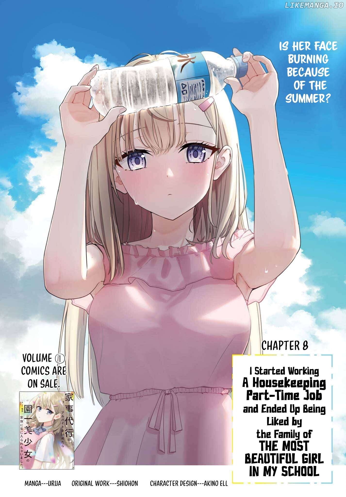 Kaji daikou no arubaito wo hajimetara gakuen ichi no bishoujo no kazoku ni kiniirarechaimashita. Chapter 8 - page 2