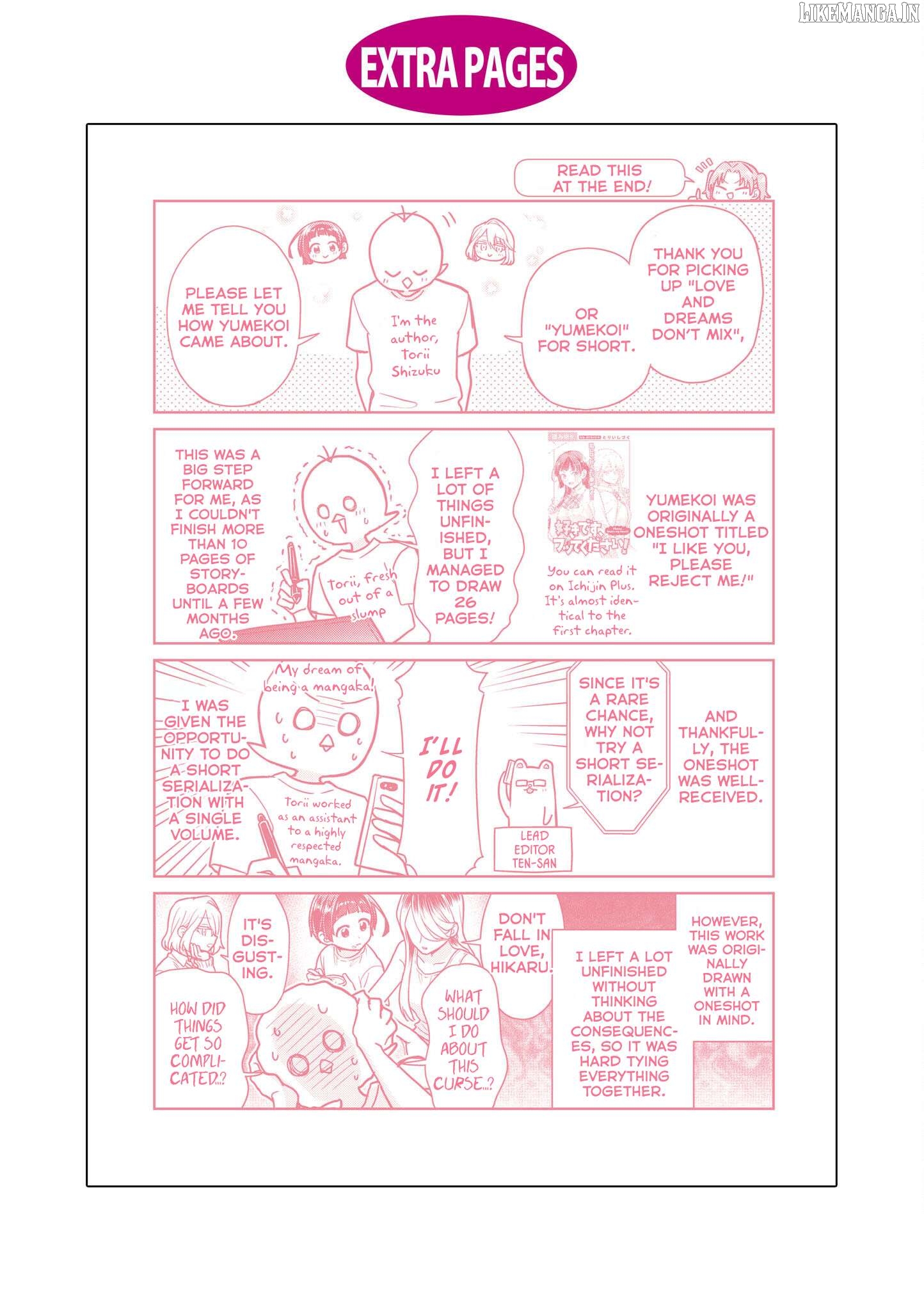 Yume to Koi dewa Tsuriawanai Chapter 8.5 - page 20