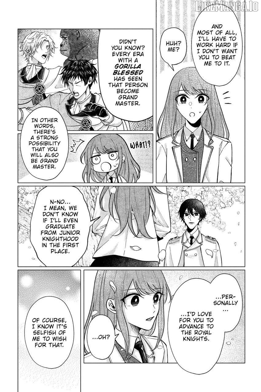 The young lady, who was blessed by the Gorilla God, is adored in the Royal Knight Order. Chapter 18 - page 25