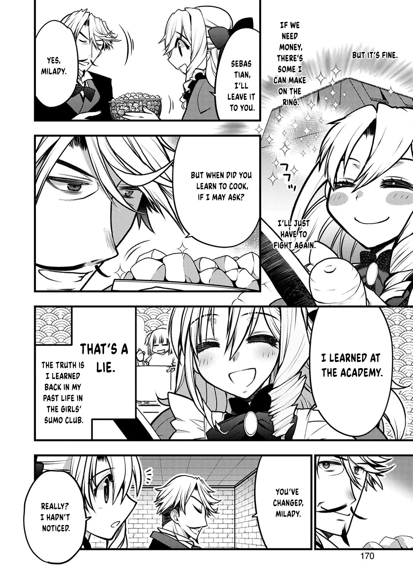 Oozumou Reijou ~Seijo ni Hirateuchi wo Kuratta Shunkan Sumou Budatta Zense wo Omoidashita Akuyaku Reijou no Watashi wa sute Neko Ouji ni Chanko wo Furumaitai Haadosukoidosukoi~ Chapter 9 - page 9