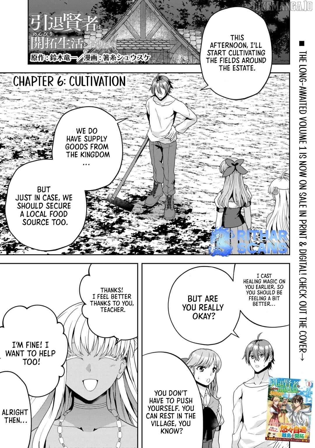 Intai Kenja wa Nonbiri Kaitaku Seikatsu wo Okuritai Chapter 6 - page 1