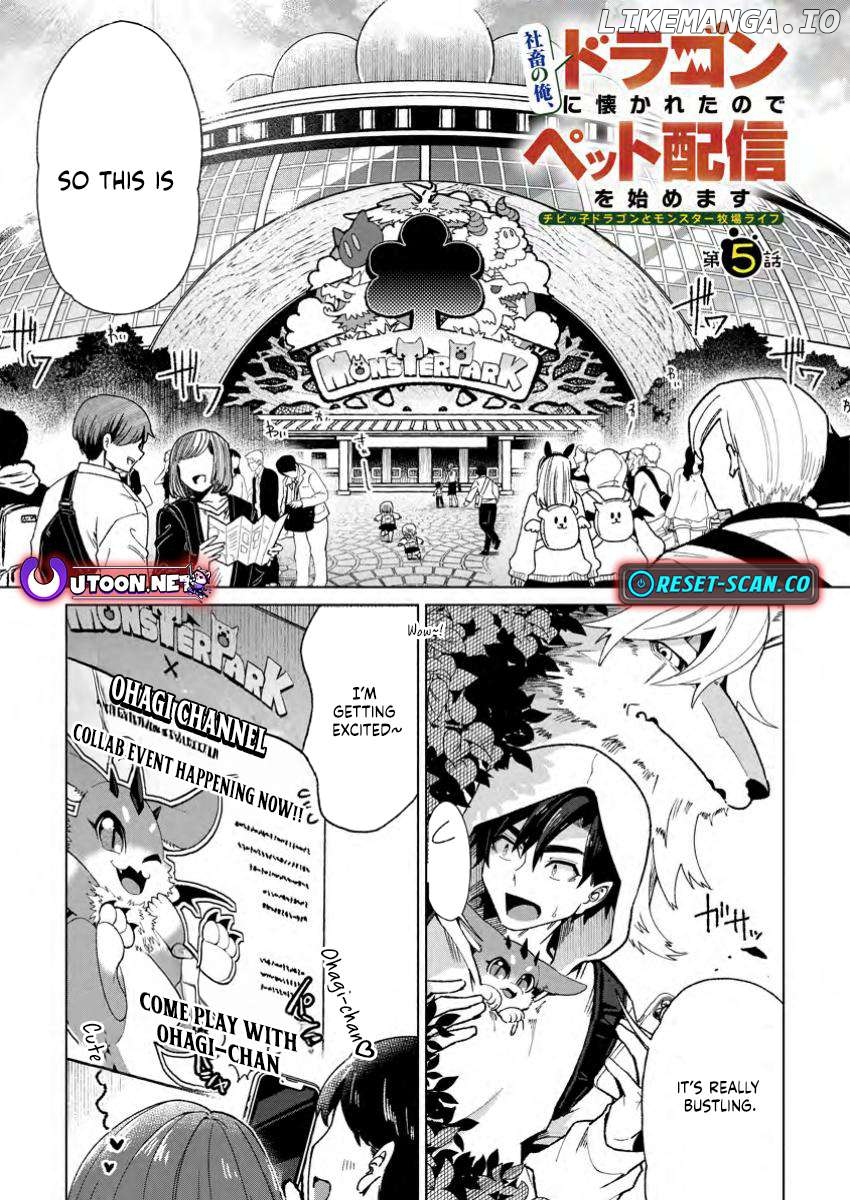 I'm an Overworked Corporate Slave, but After Being Embraced by a Dragon, I Started Streaming My Pet Life With a Tiny Dragon and Monsters on a Farm Chapter 5.1 - page 1