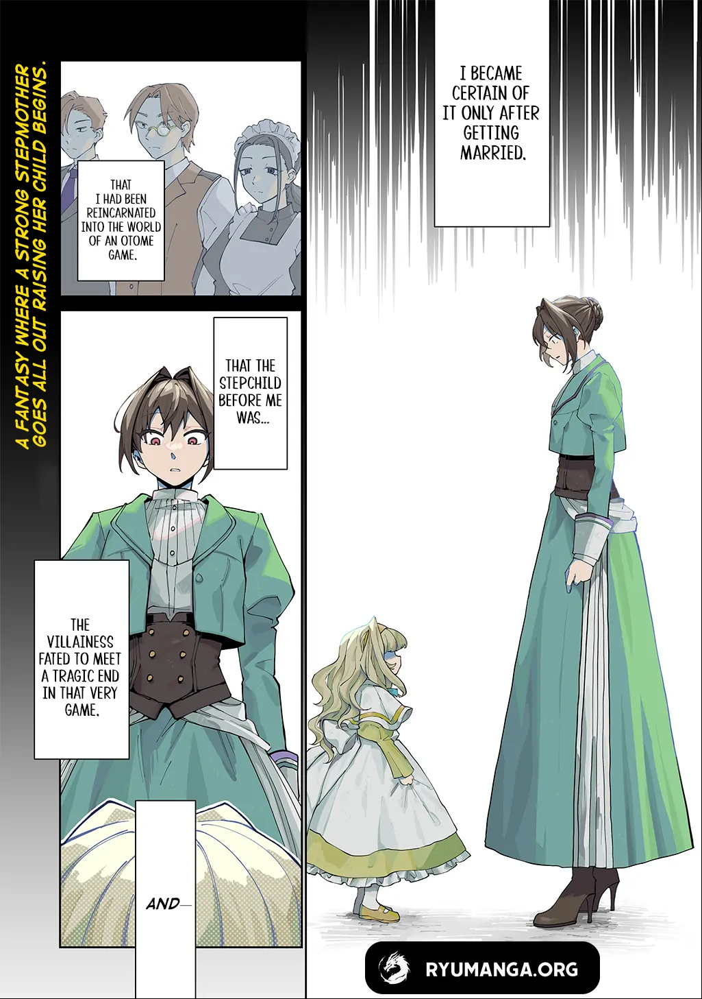 I Reincarnated as the Stepmother of the Villainous Young Lady, and I WillEnsure My Daughter's Happiness! Chapter 1 - page 1