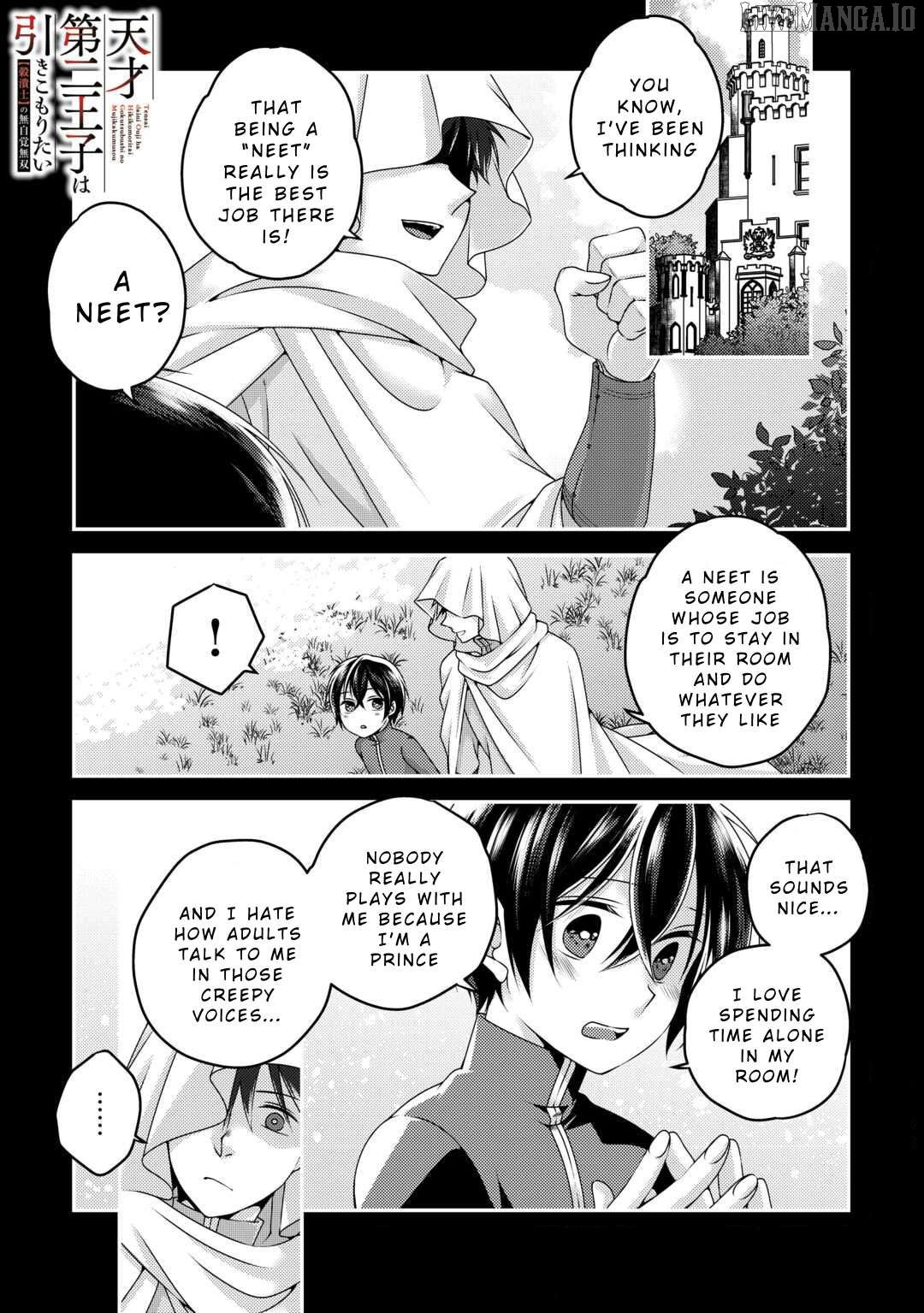 Tensai Dai Ni Ouji wa Hikikomori Tai: “Koku Kaishi” no Mujikaku Musou Chapter 1 - page 1