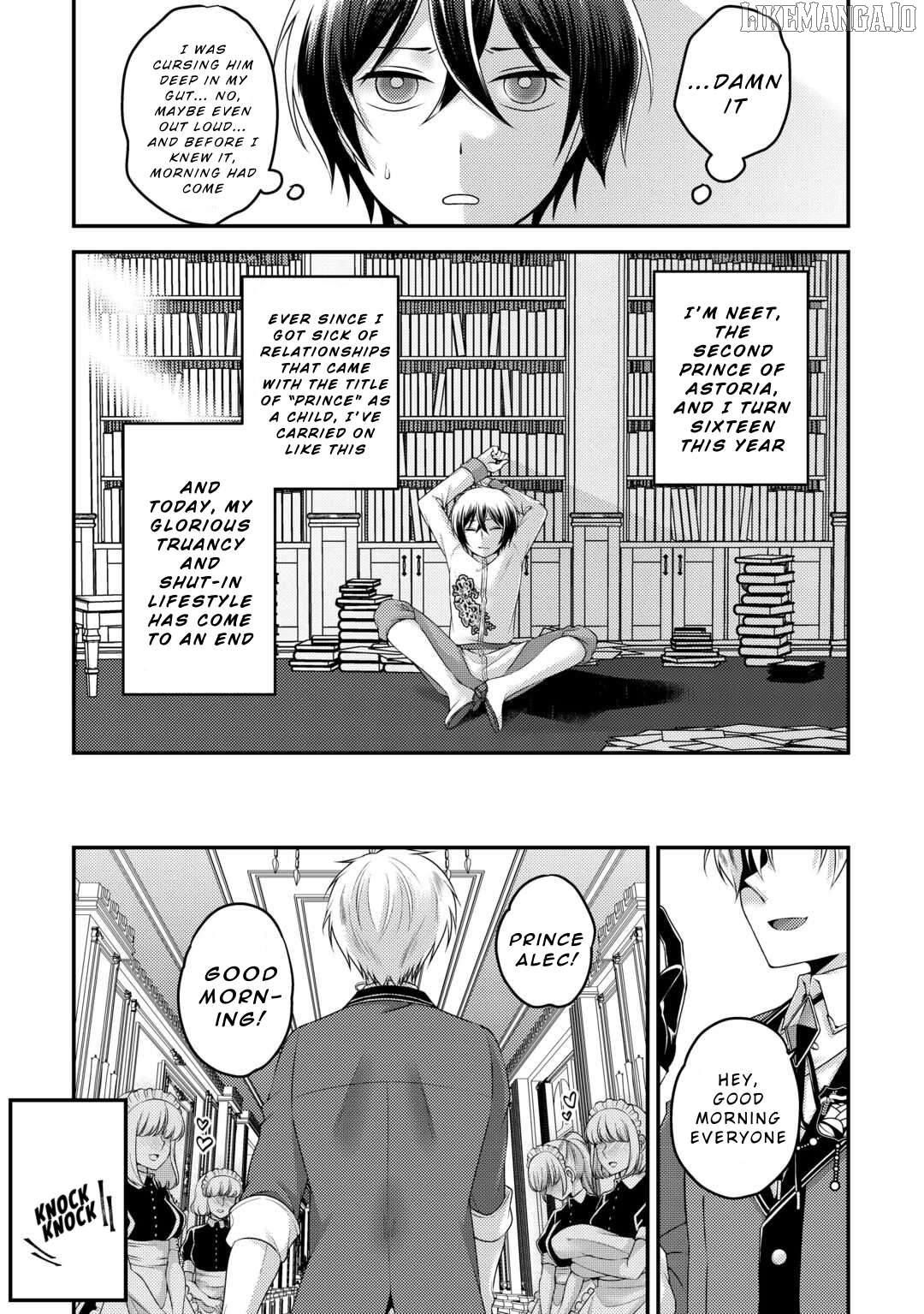 Tensai Dai Ni Ouji wa Hikikomori Tai: “Koku Kaishi” no Mujikaku Musou Chapter 1 - page 9