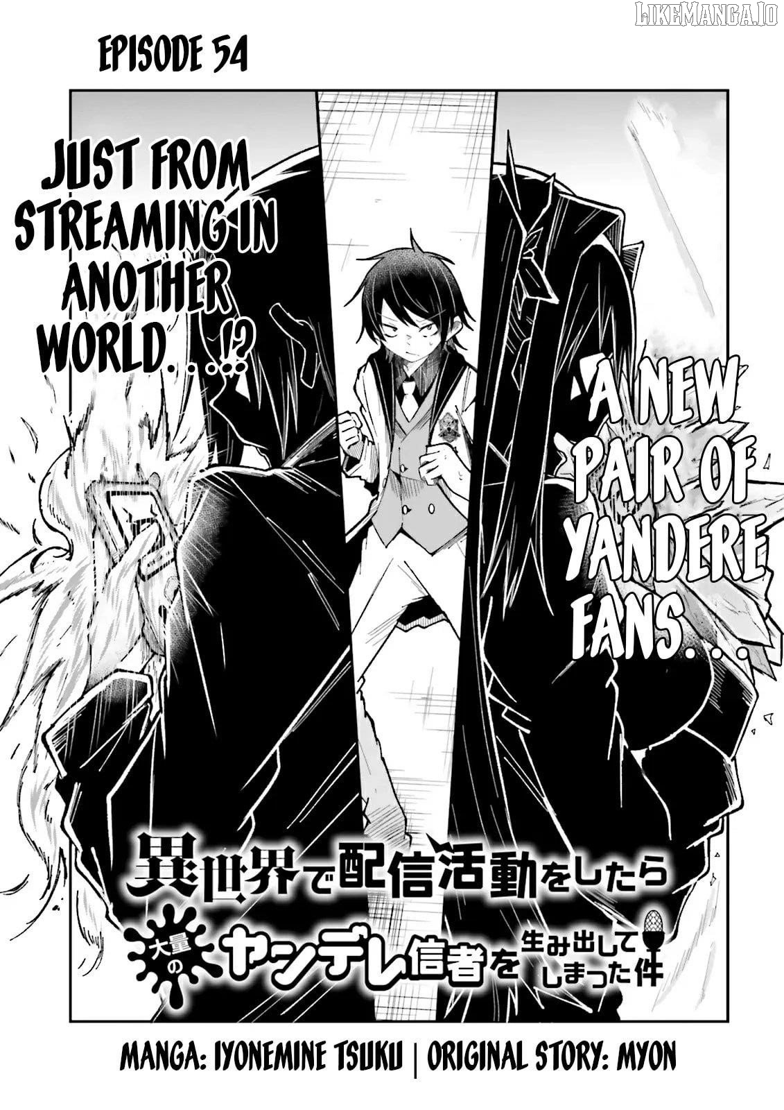 Isekai De Haishin Katsudou Wo Shitara Tairyou No Yandere Shinja Wo Umidashite Shimatta Ken Chapter 54.1 - page 1