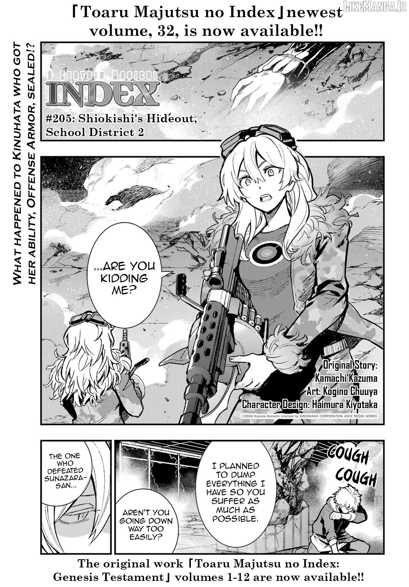 To Aru Majutsu no Kinsho Mokuroku Chapter 205 - page 1
