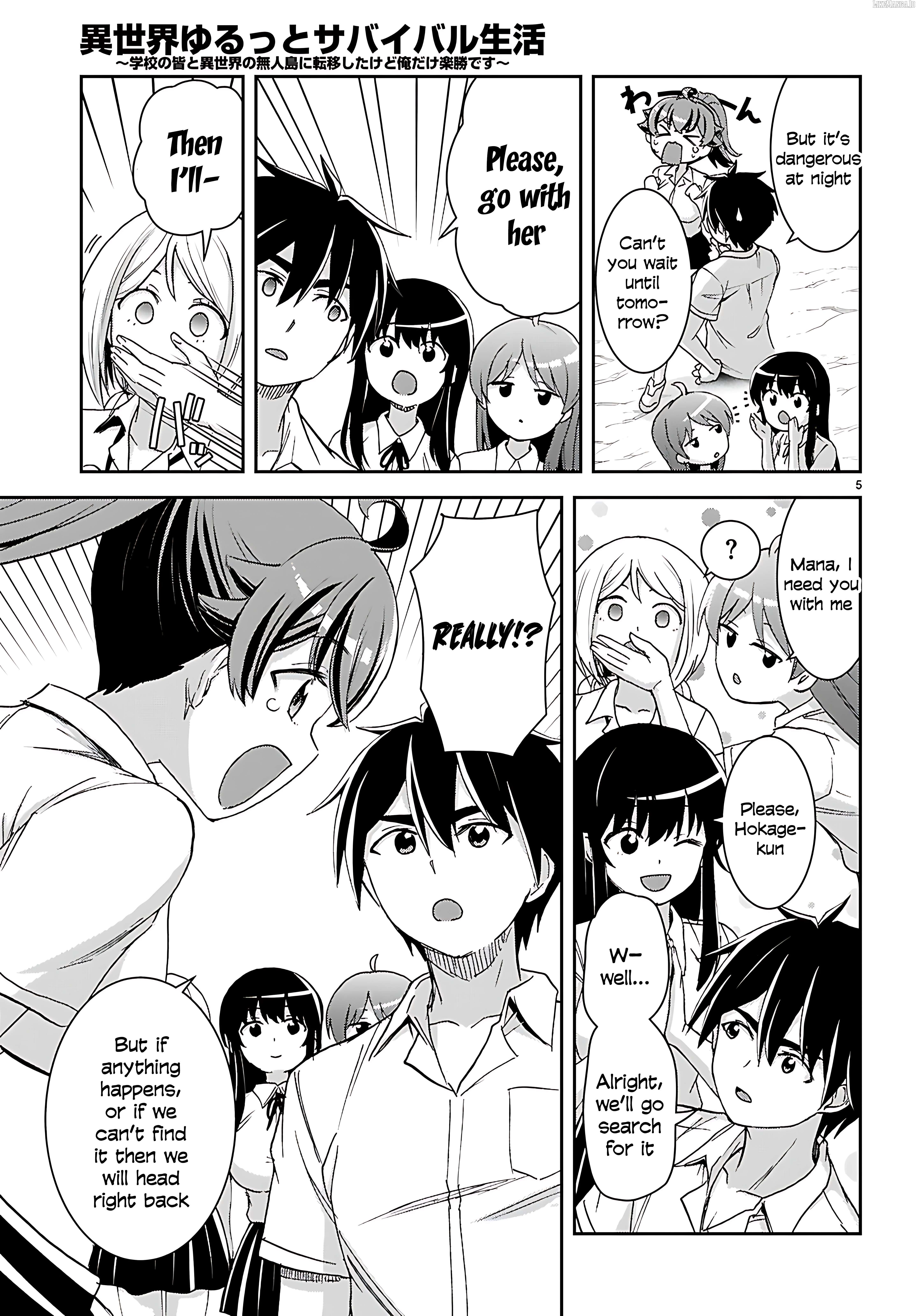 Isekai Yurutto Survival Seikatsu: Gakkou no Minna to Isekai no Mujintou ni Tenishitakedo Ore Dake Rakushou desu Chapter 39 - page 5
