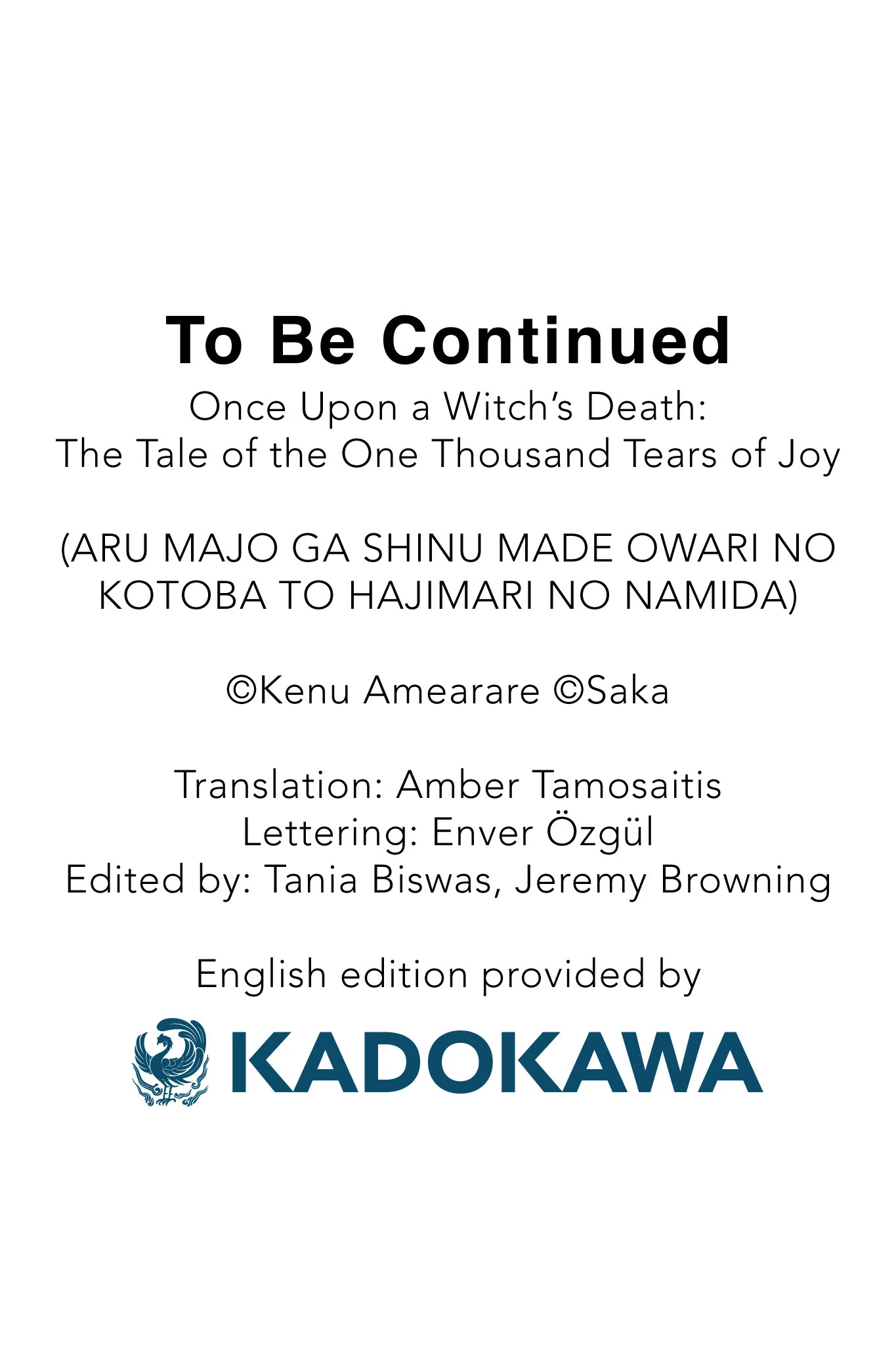 Once Upon a Witch's Death: The Tale of the One Thousand Tears of Joy Chapter 23 - page 18