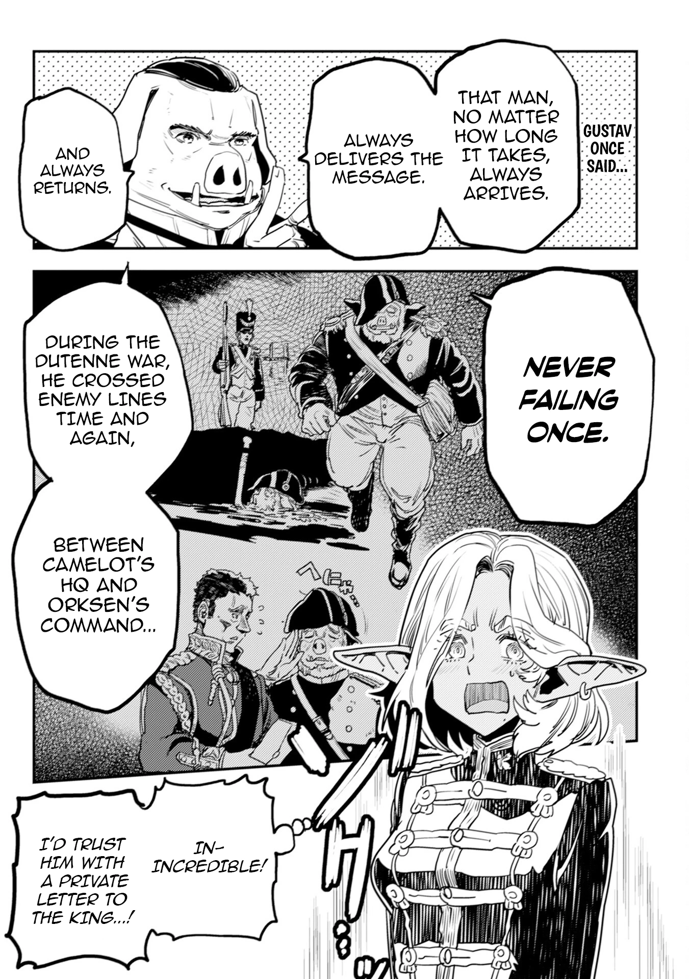 Orcsen Oukokushi – Yaban na Ooku no Kuni wa, Ikanishite Heiwa na Elf no Kuni wo Yakiharau ni Itatta ka Chapter 8 - page 43