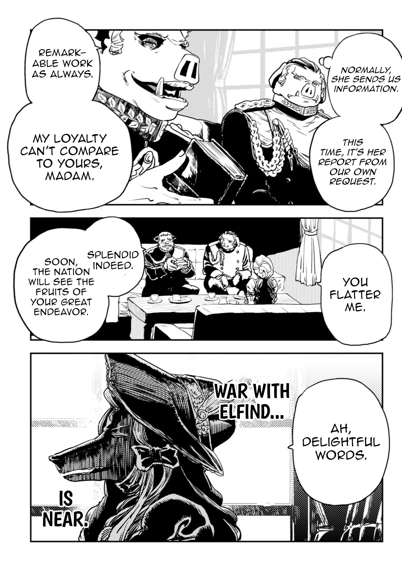 Orcsen Oukokushi – Yaban na Ooku no Kuni wa, Ikanishite Heiwa na Elf no Kuni wo Yakiharau ni Itatta ka Chapter 9 - page 12