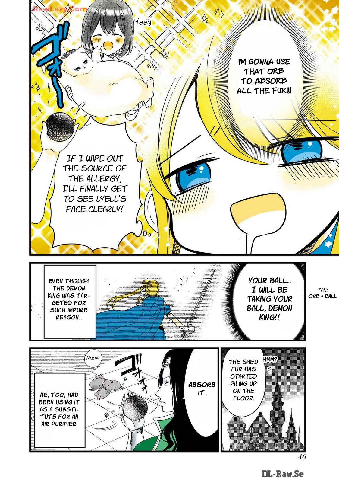 A story about a cat reincarnated in a different world where there are no cats. Chapter 32 - page 4