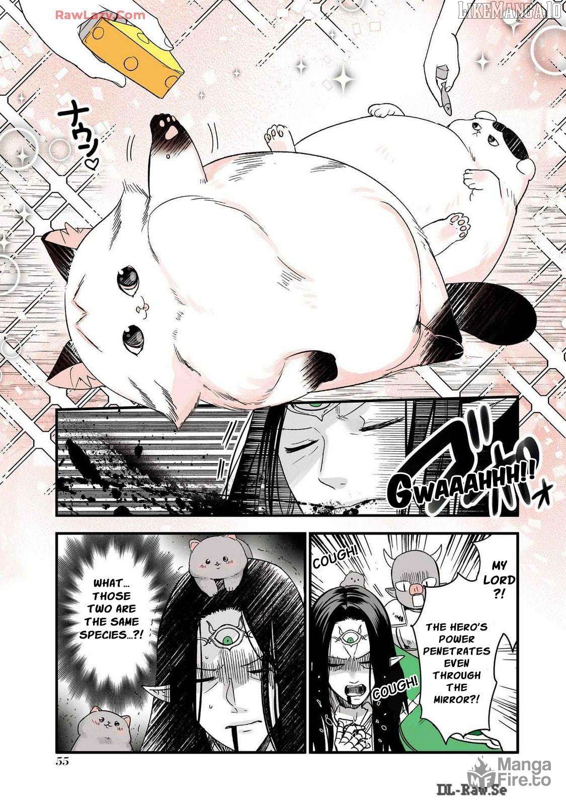 A story about a cat reincarnated in a different world where there are no cats. Chapter 34 - page 3