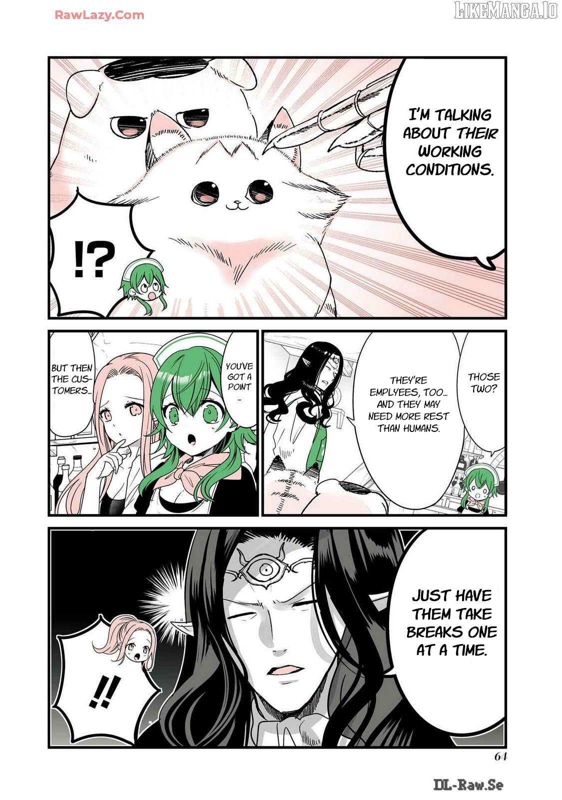 A story about a cat reincarnated in a different world where there are no cats. Chapter 36 - page 2