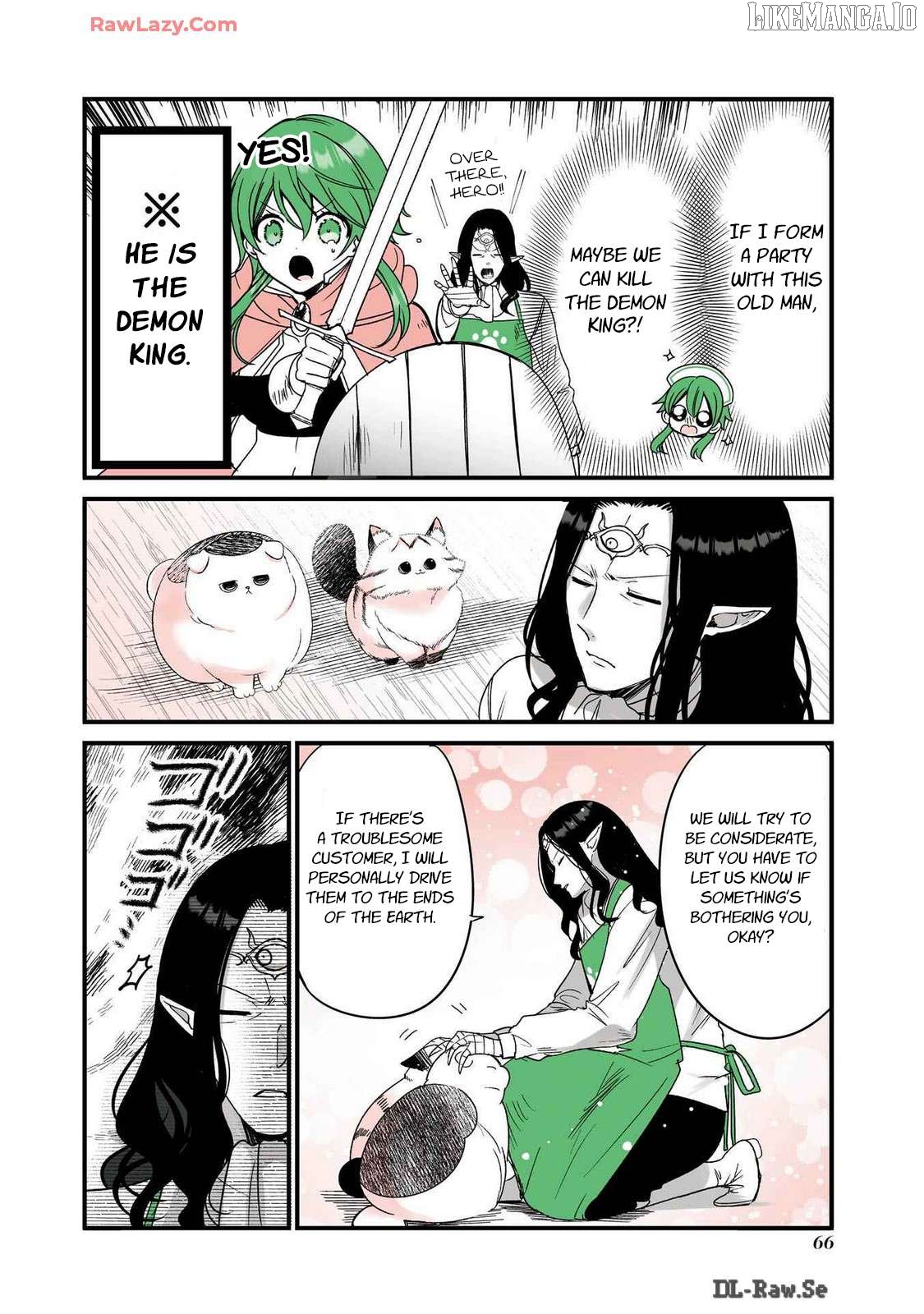 A story about a cat reincarnated in a different world where there are no cats. Chapter 36 - page 4