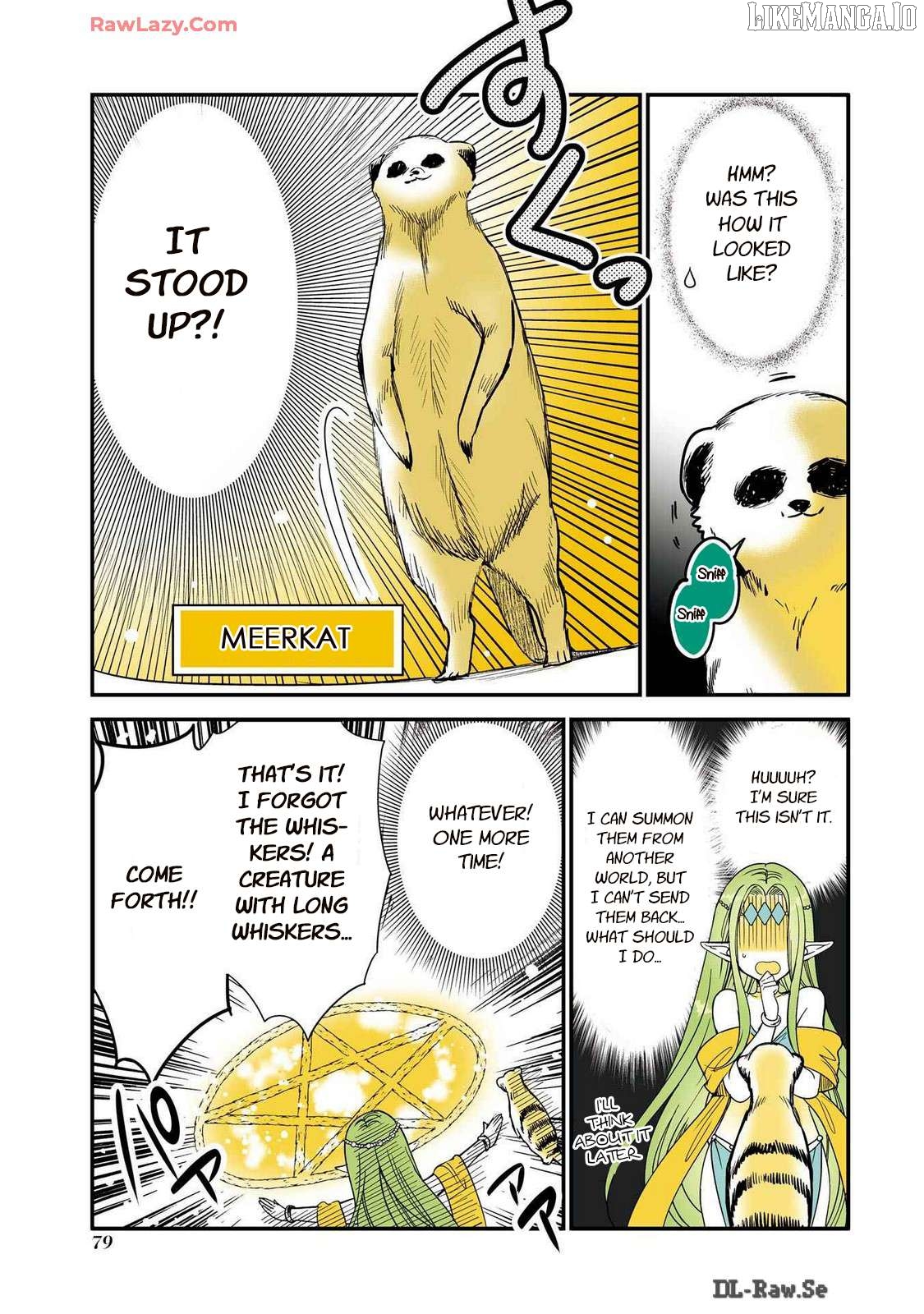 A story about a cat reincarnated in a different world where there are no cats. Chapter 38 - page 3