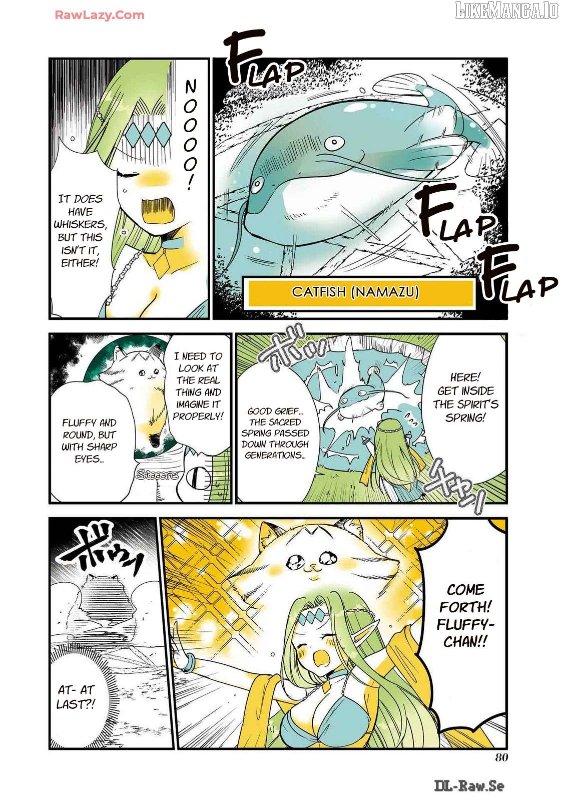 A story about a cat reincarnated in a different world where there are no cats. Chapter 38 - page 4