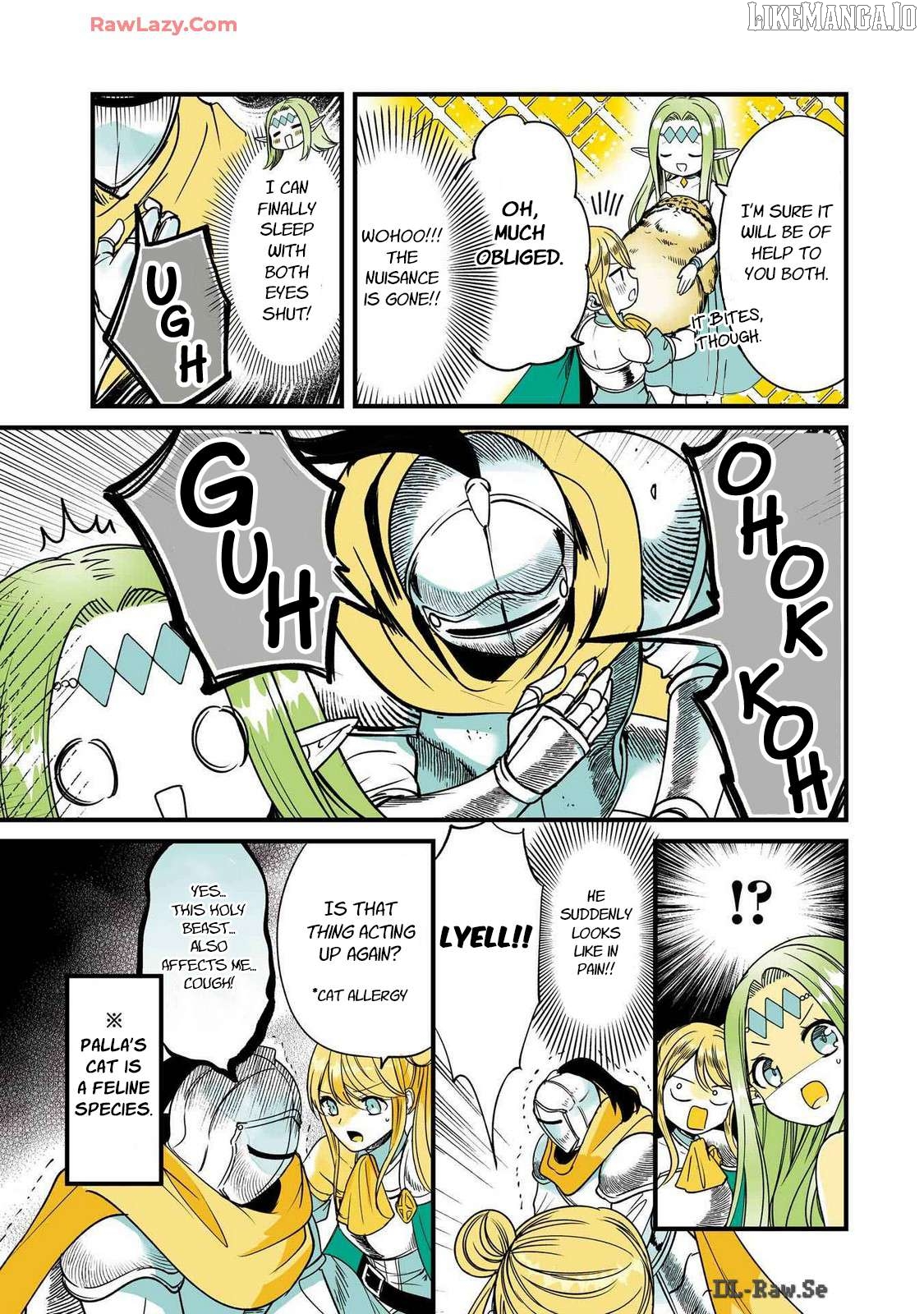 A story about a cat reincarnated in a different world where there are no cats. Chapter 40 - page 3