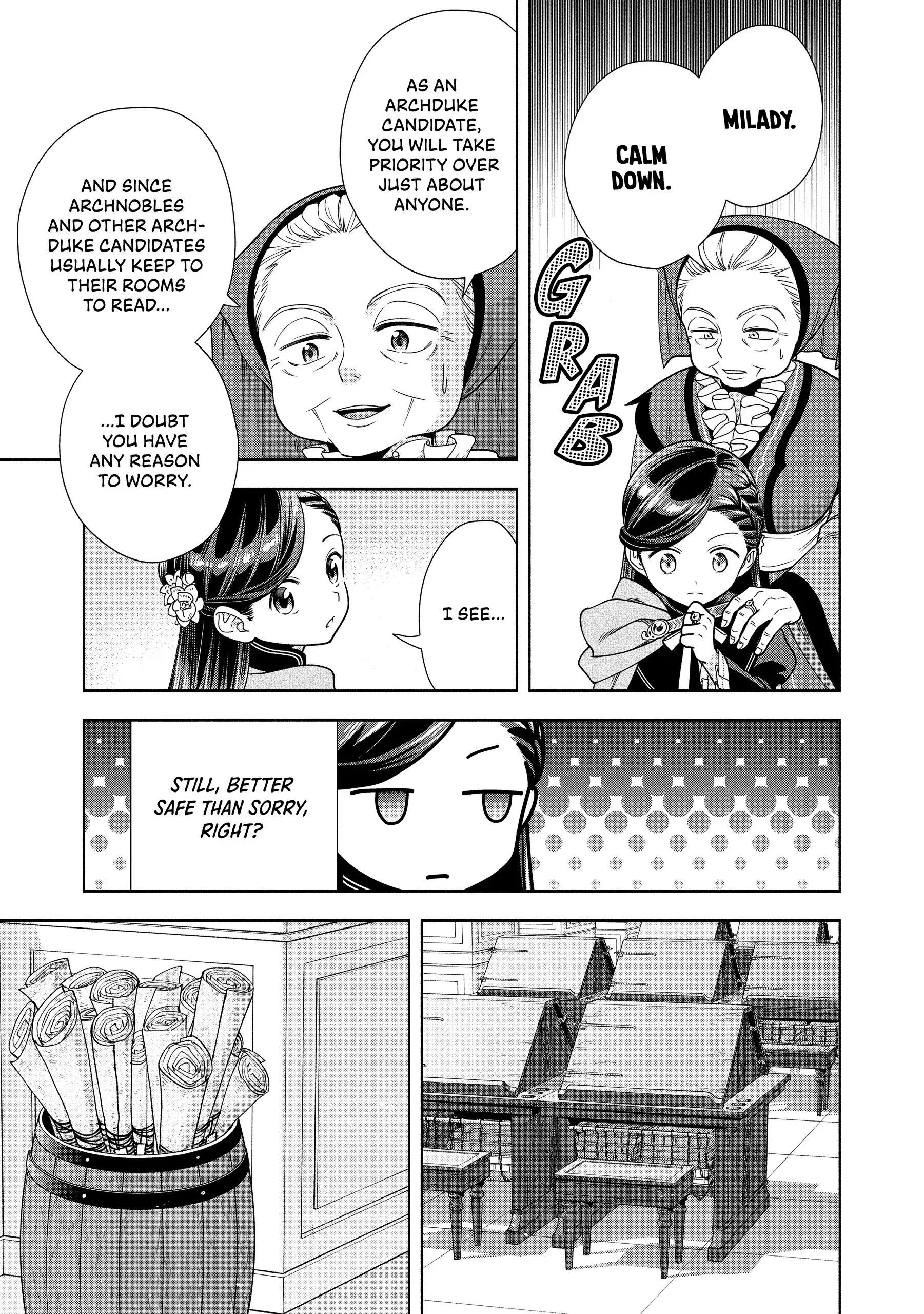 Honzuki No Gekokujou ~Shisho Ni Naru Tame Ni Wa Shudan Wo Erandeiraremasen~ Dai 4-Bu 「 Kizokuin No Toshokan Wo Sukuitai!」 Chapter 21 - page 11