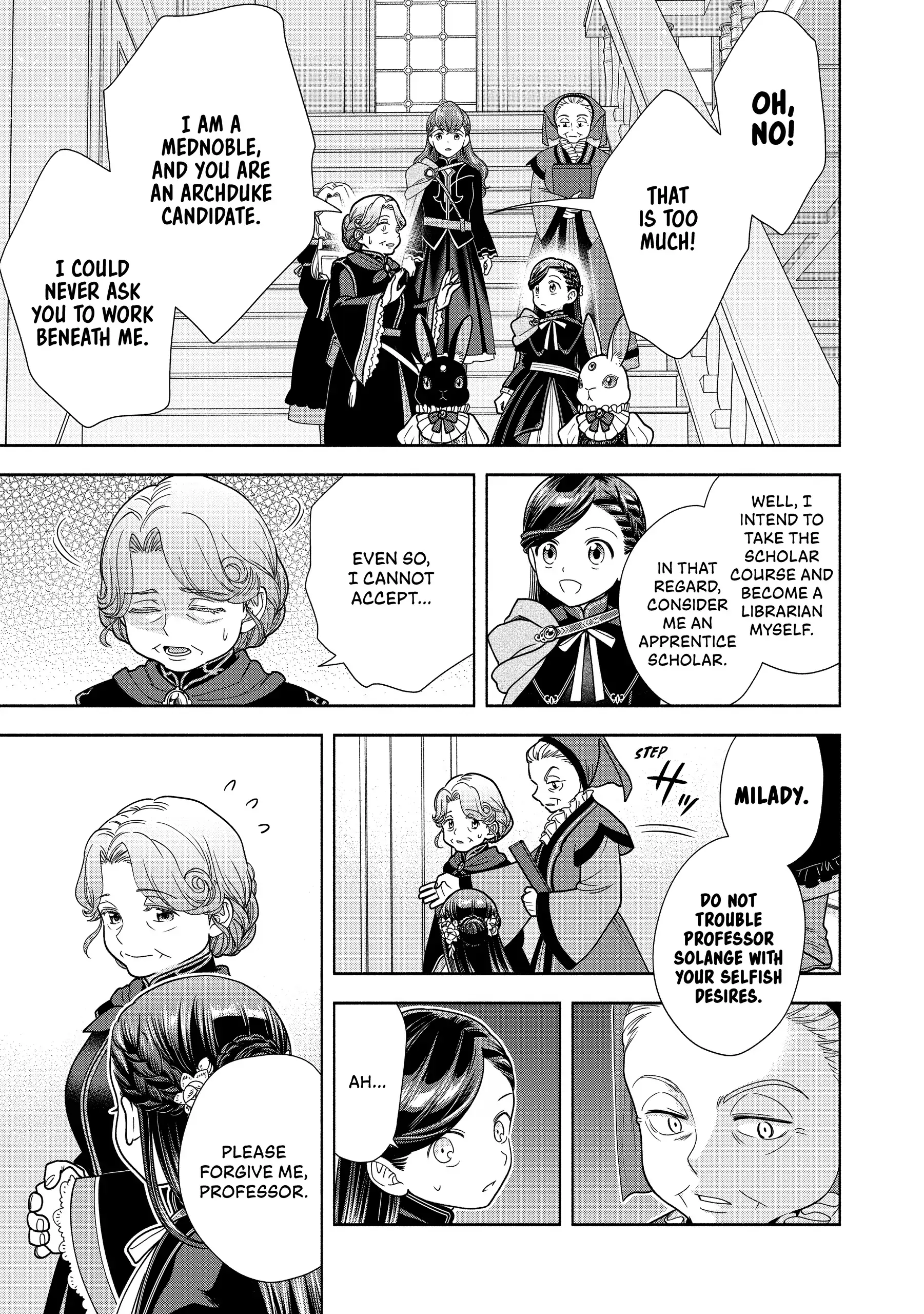Honzuki No Gekokujou ~Shisho Ni Naru Tame Ni Wa Shudan Wo Erandeiraremasen~ Dai 4-Bu 「 Kizokuin No Toshokan Wo Sukuitai!」 Chapter 21 - page 17