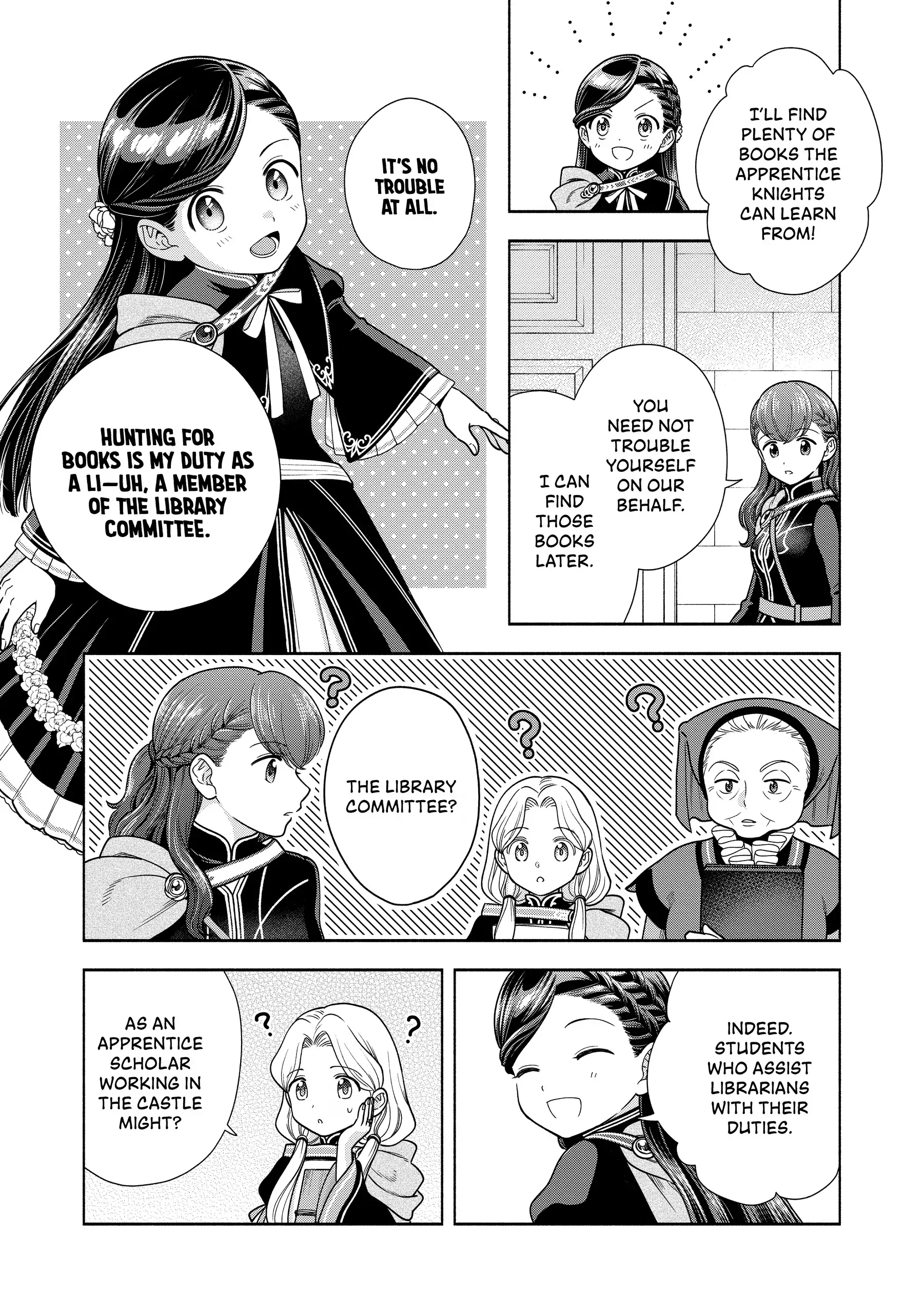 Honzuki No Gekokujou ~Shisho Ni Naru Tame Ni Wa Shudan Wo Erandeiraremasen~ Dai 4-Bu 「 Kizokuin No Toshokan Wo Sukuitai!」 Chapter 21.5 - page 7