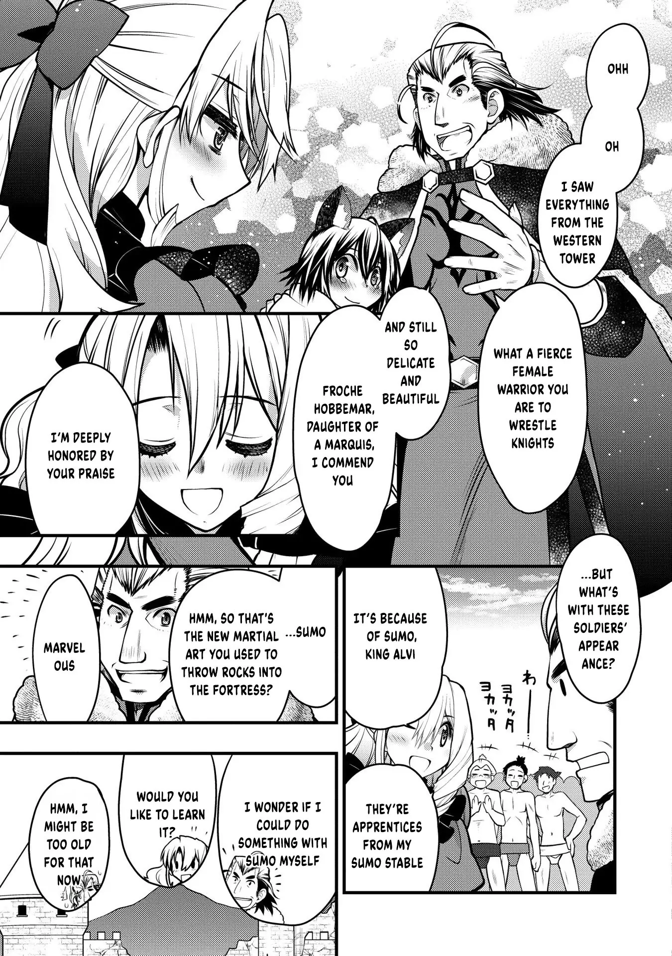 Oozumou Reijou ~Seijo ni Hirateuchi wo Kuratta Shunkan Sumou Budatta Zense wo Omoidashita Akuyaku Reijou no Watashi wa sute Neko Ouji ni Chanko wo Furumaitai Haadosukoidosukoi~ Chapter 10 - page 40