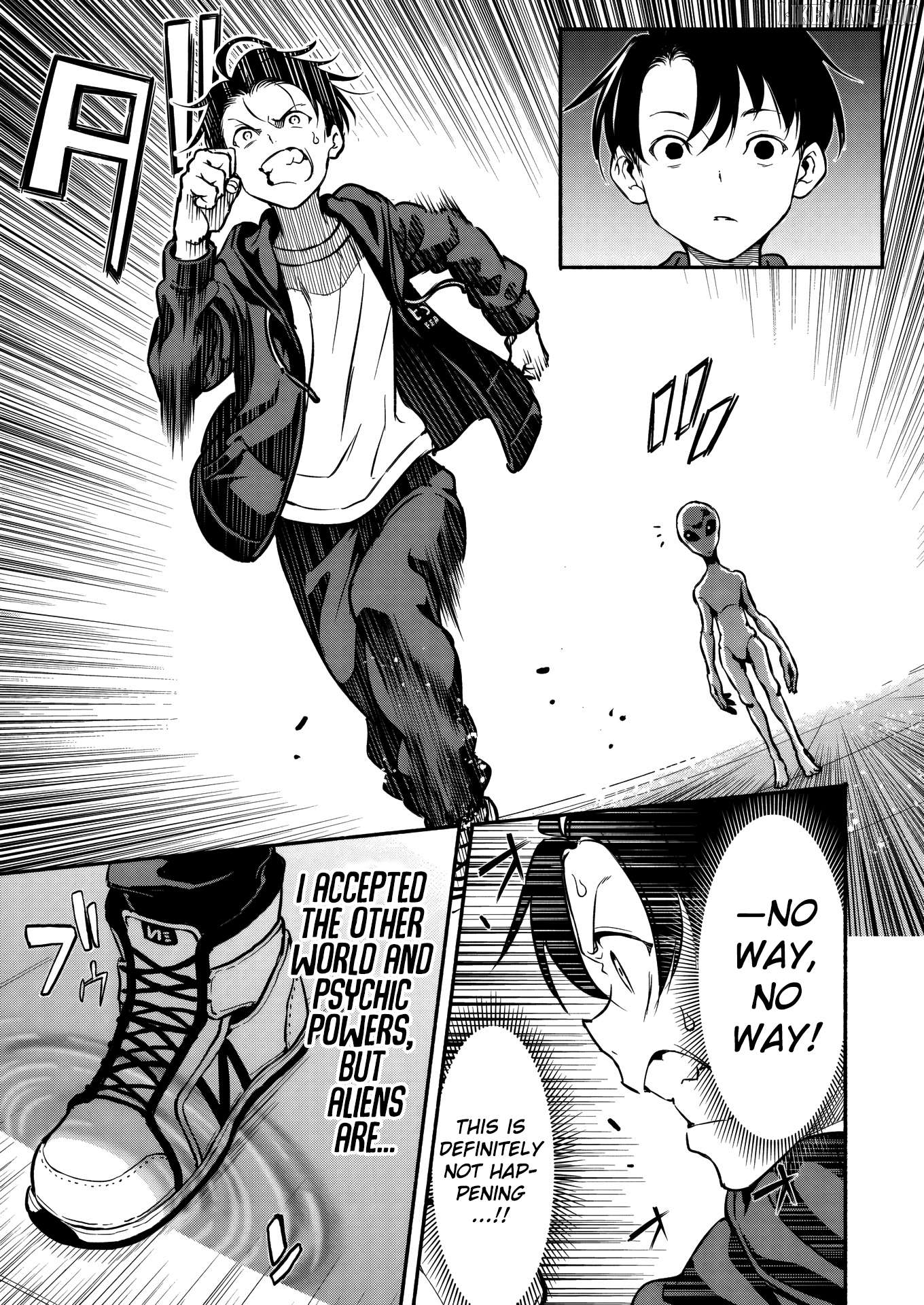 Isekai kara kikan shitara chikyuu mo kanari fantajiu deshita. Ato, makeheroin-domo kocchi minna. Chapter 5 - page 6