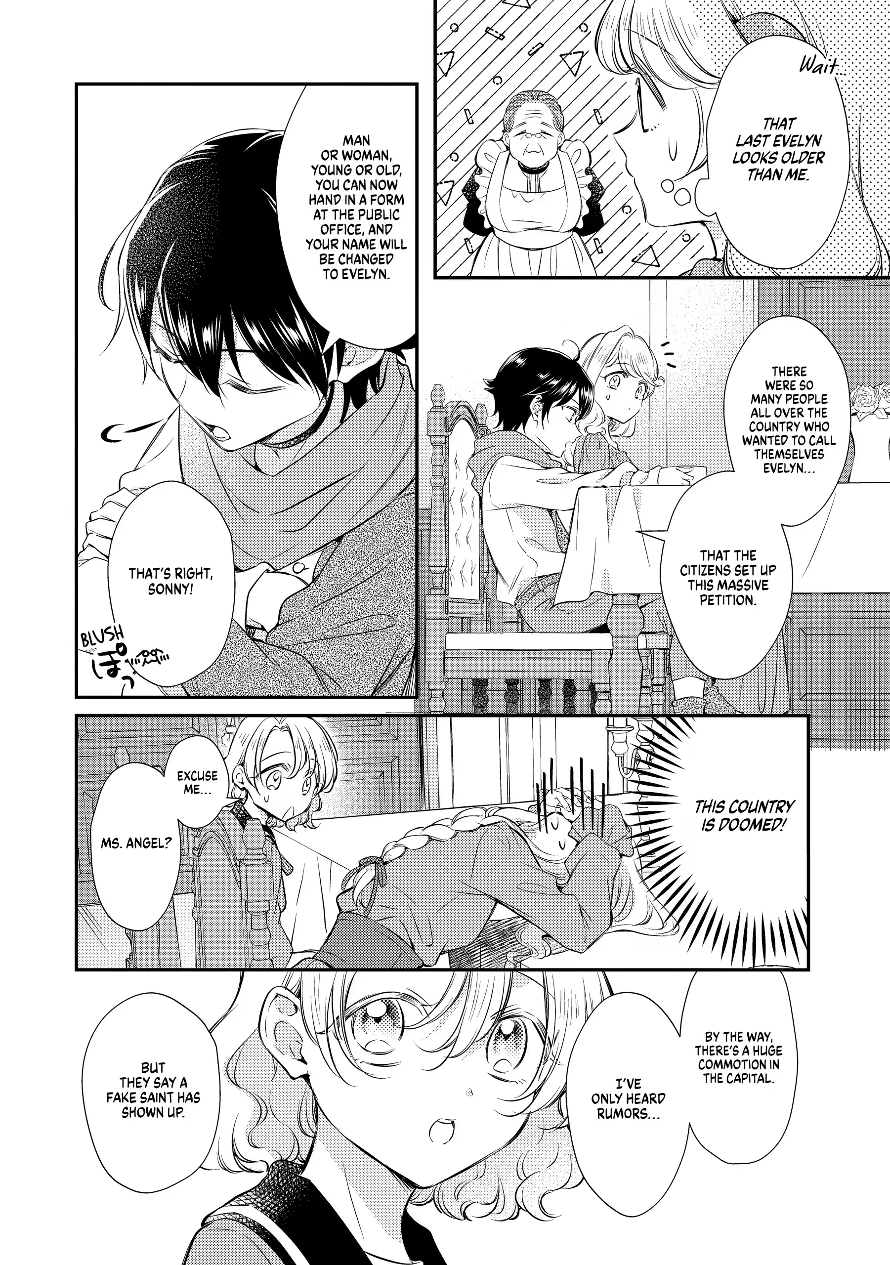 Even Exiled, She's Still the Beloved Saint! St. Evelyn's Weird and Wonderful Friends [Official] Chapter 5 - page 4