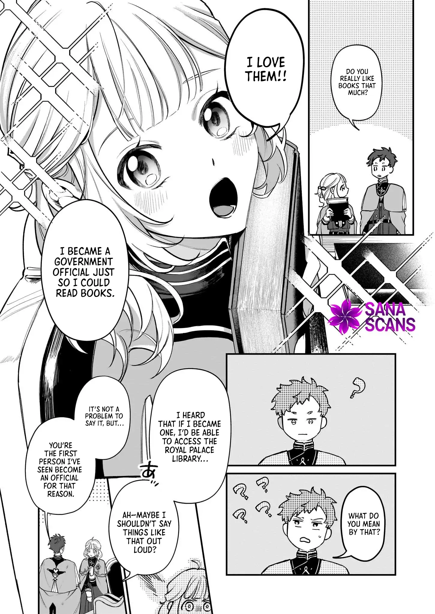 Toshokan no Tensai Shoujo: Honzuki no Shinjin Kanri wa Boudai na Chishiki de Kuni wo Sukuimasu Chapter 1 - page 34