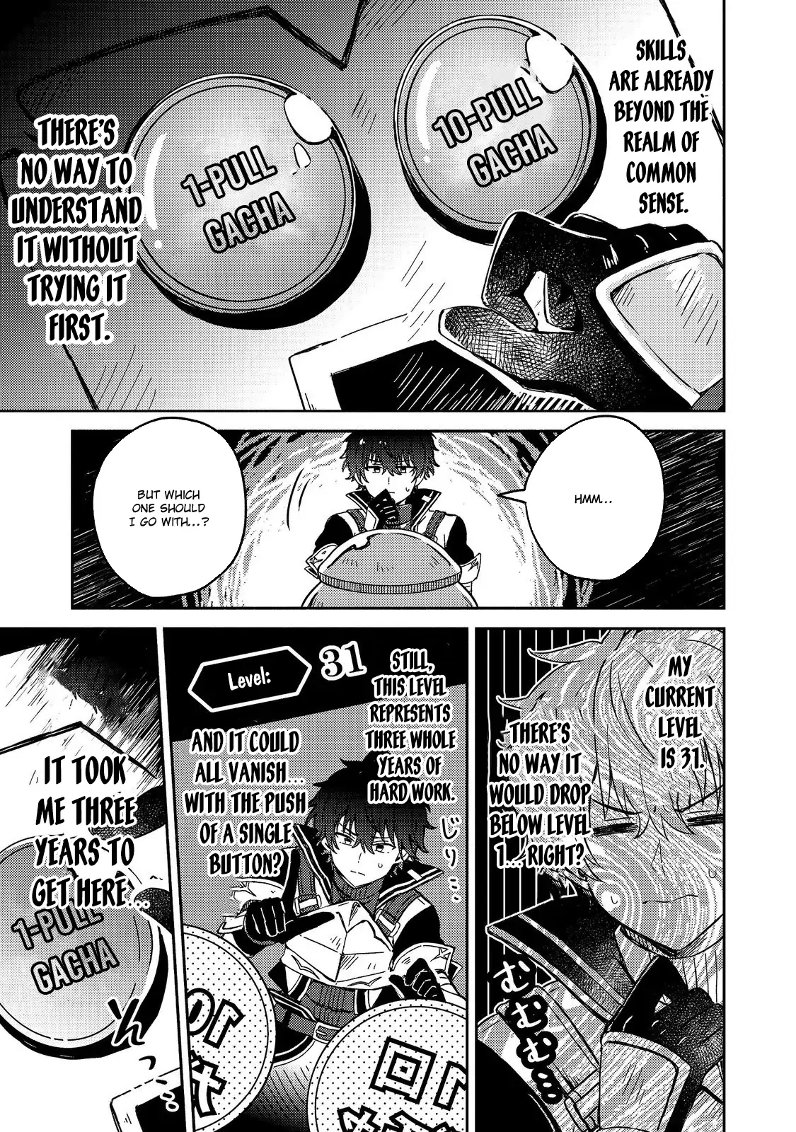 Level Gacha ~Hazure Status "Un" ga Kekkyoku Ichiban Juuyoudatta Ken~ Chapter 1 - page 38