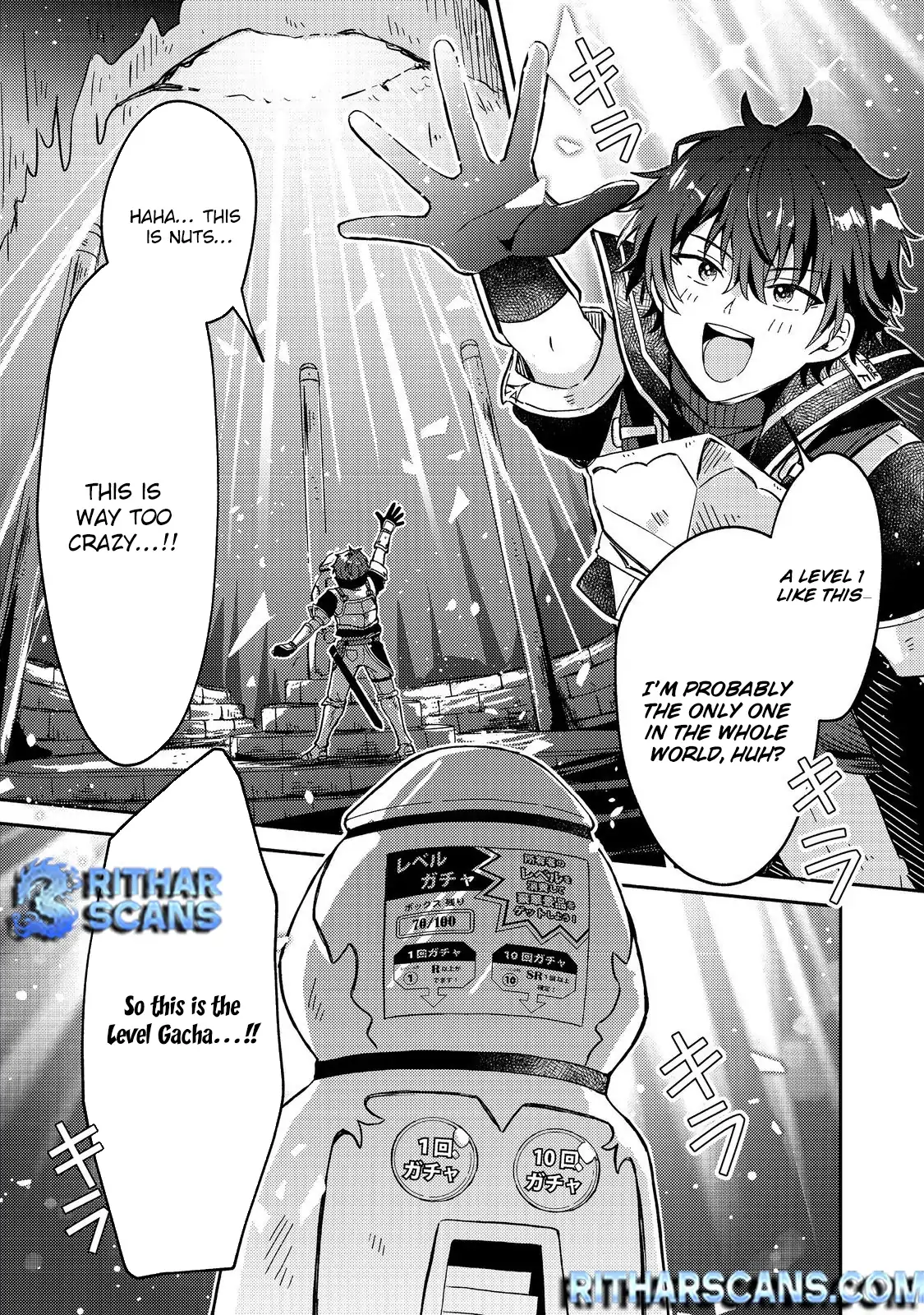 Level Gacha ~Hazure Status "Un" ga Kekkyoku Ichiban Juuyoudatta Ken~ Chapter 1 - page 50