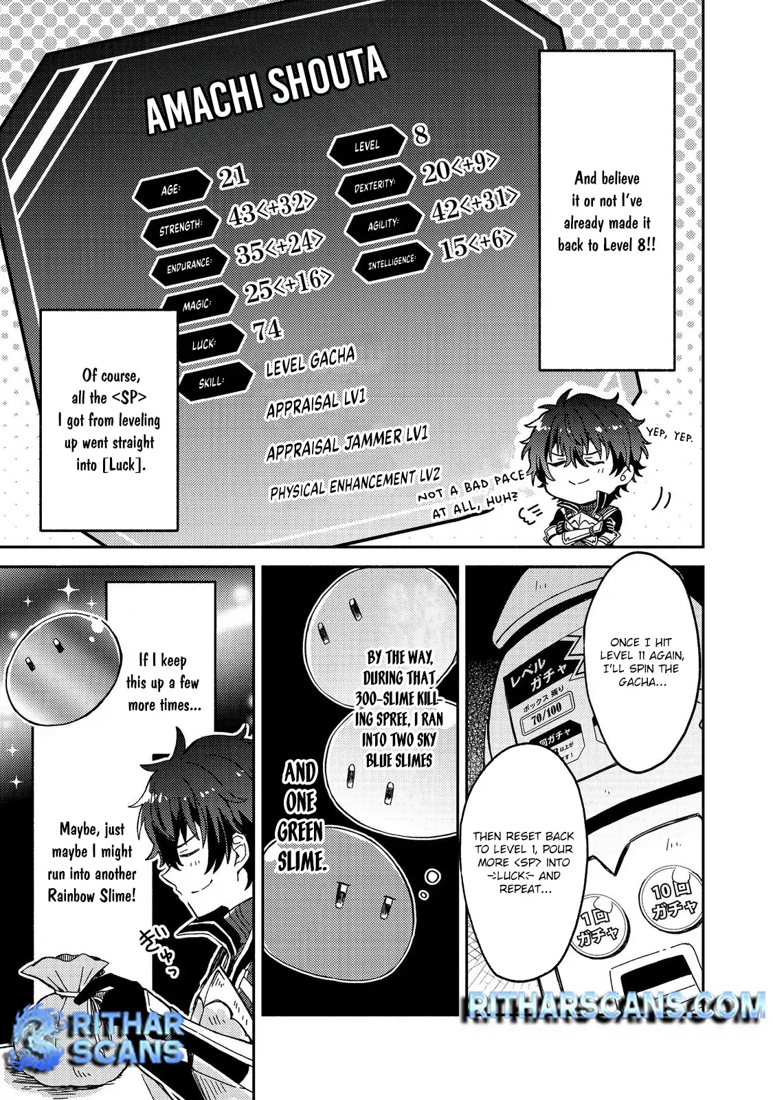 Level Gacha ~Hazure Status "Un" ga Kekkyoku Ichiban Juuyoudatta Ken~ Chapter 1 - page 54