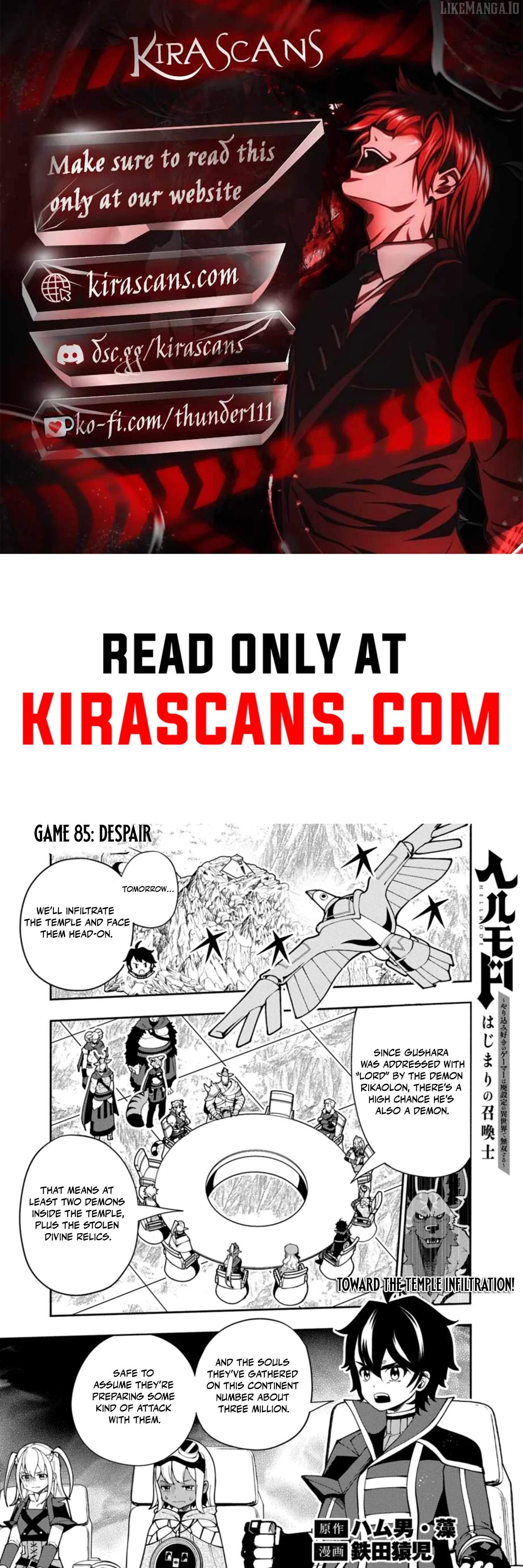 Hell Mode: Yarikomi Suki no Gamer wa Hai Settei no Isekai de Musou Suru Chapter 85.1 - page 1