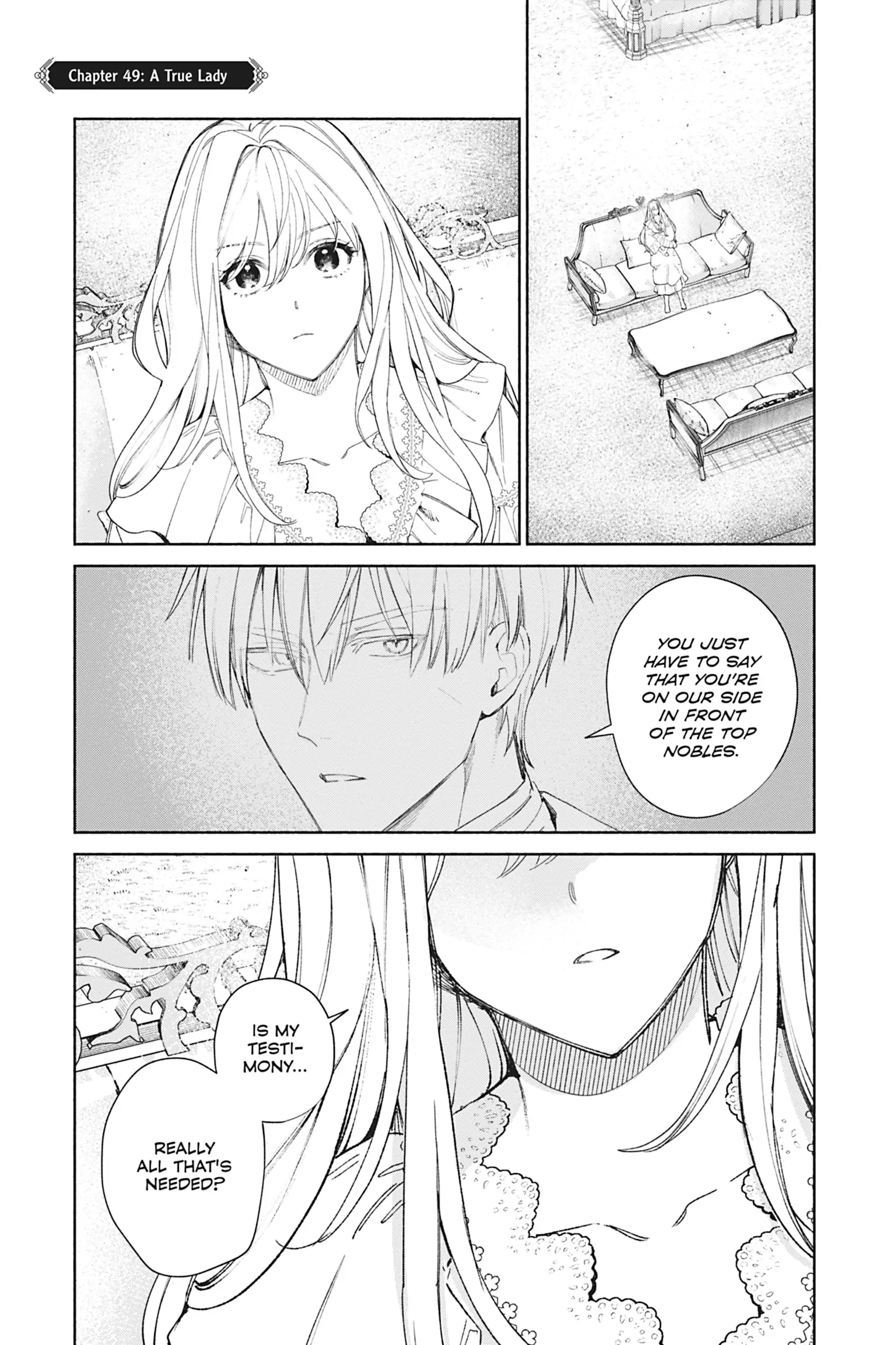 The Young Lady of a District Count Is Sold and Forced to Dote on the Crown Prince of the Neighboring Country Chapter 49 - page 1