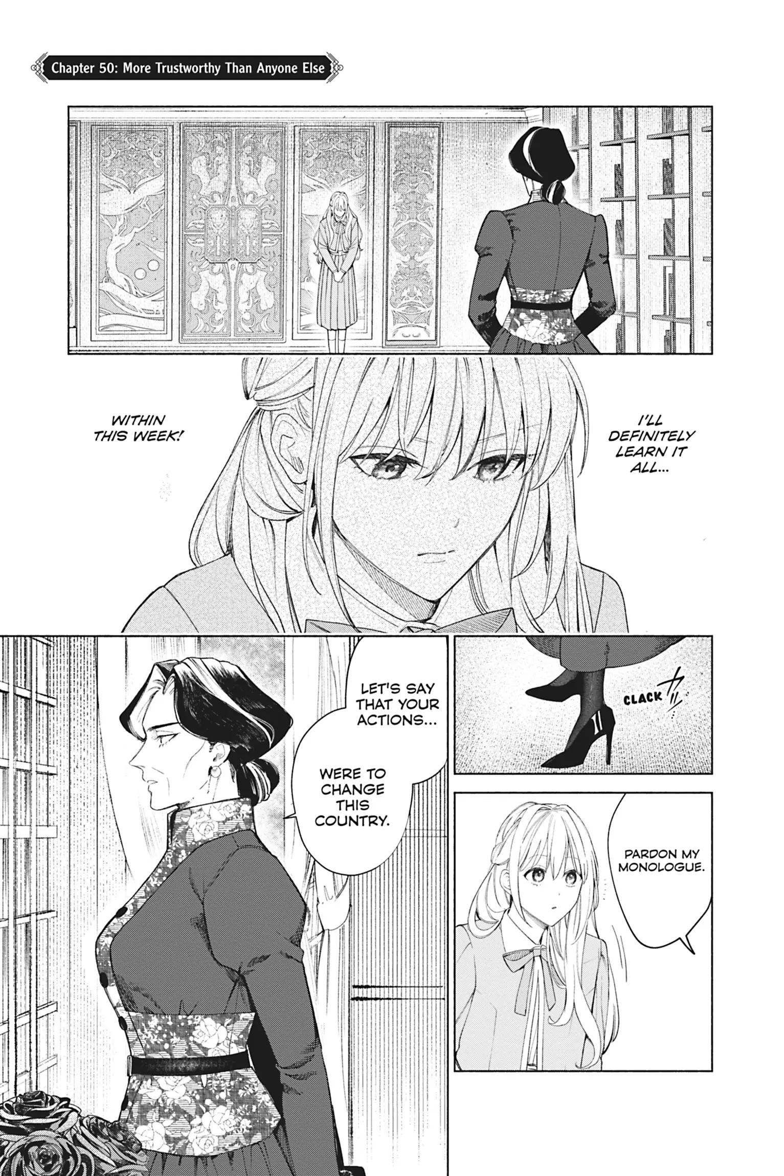 The Young Lady of a District Count Is Sold and Forced to Dote on the Crown Prince of the Neighboring Country Chapter 50 - page 1