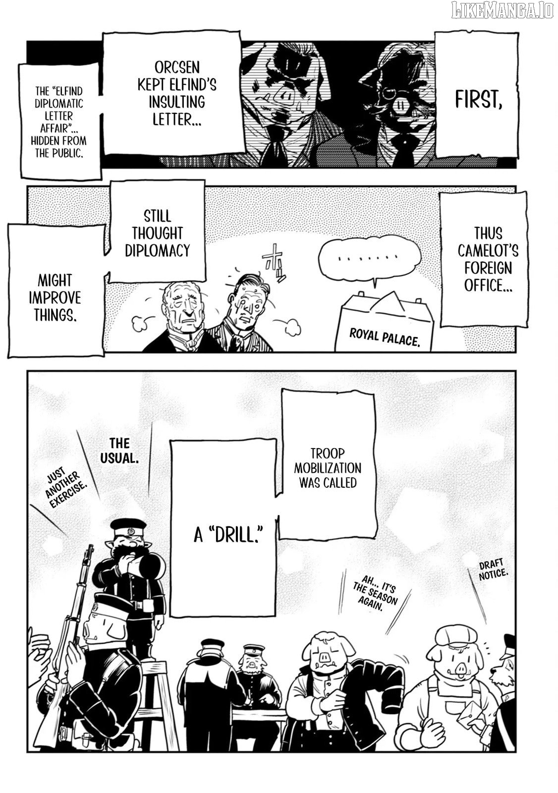 Orcsen Oukokushi – Yaban na Ooku no Kuni wa, Ikanishite Heiwa na Elf no Kuni wo Yakiharau ni Itatta ka Chapter 12 - page 3