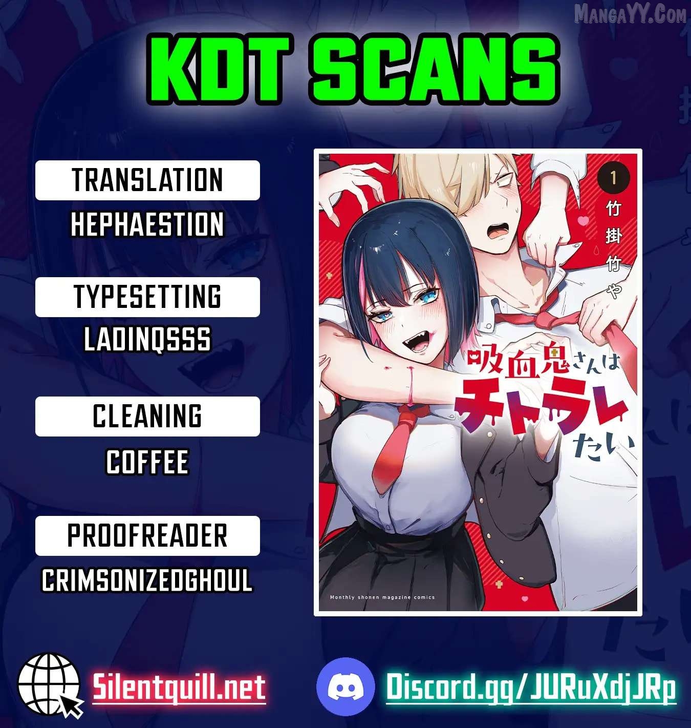 Kyuuketsuki-san wa Chitoraretai Chapter 17 - page 1
