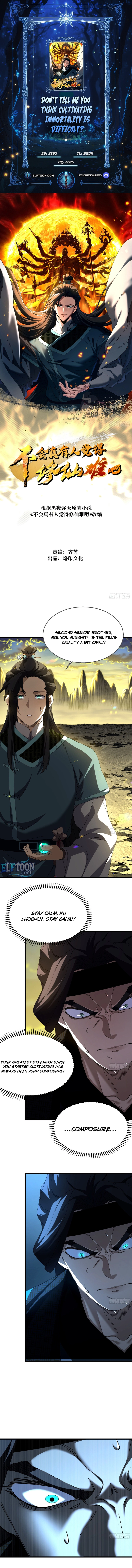 Don't Tell Me You Think Cultivating Immortality Is Difficult? Chapter 28 - page 1