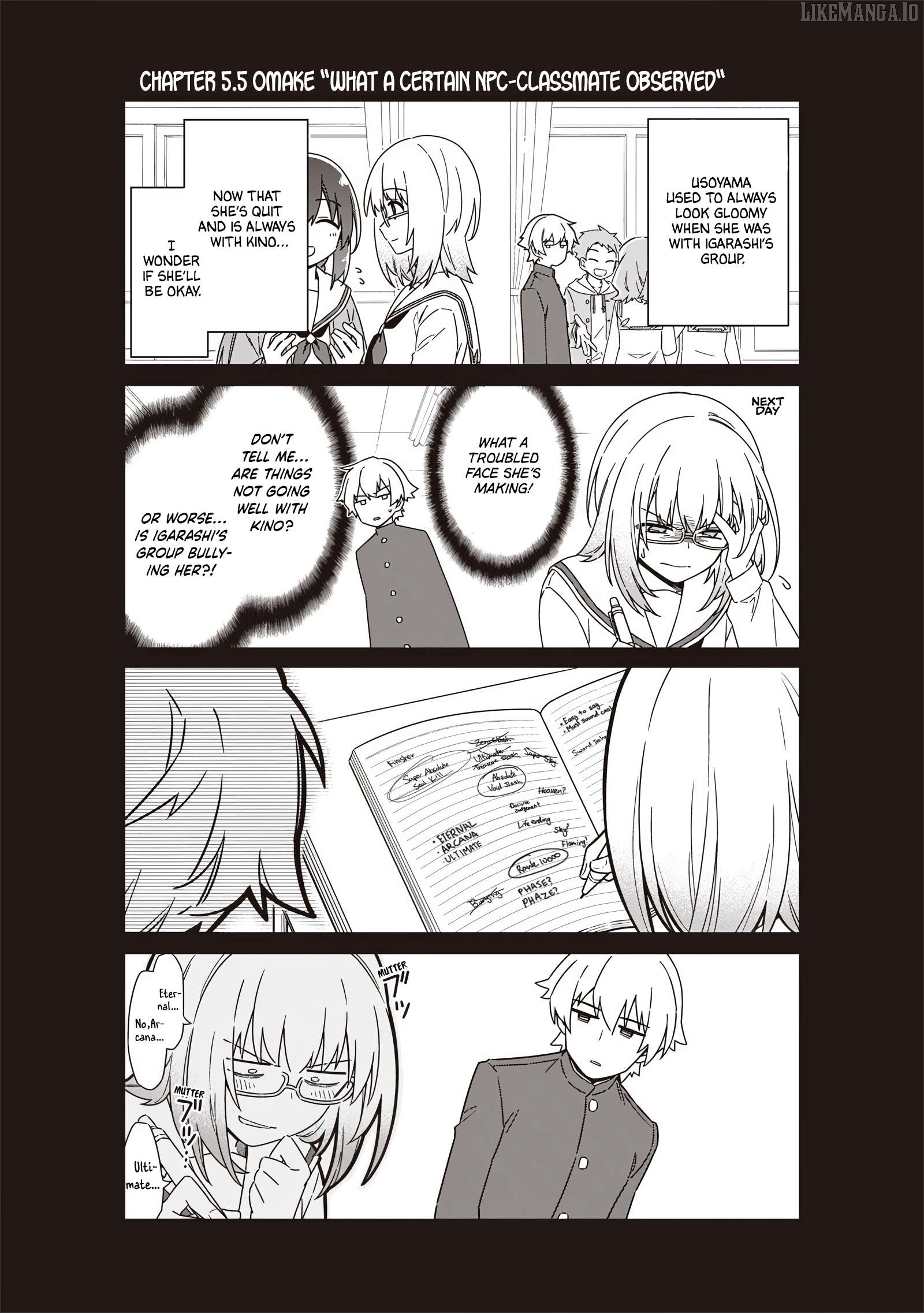 Tokyo KINOKO: The High School Girl with the World's Lowest Ranking Social Skills Chapter 5.5 - page 1