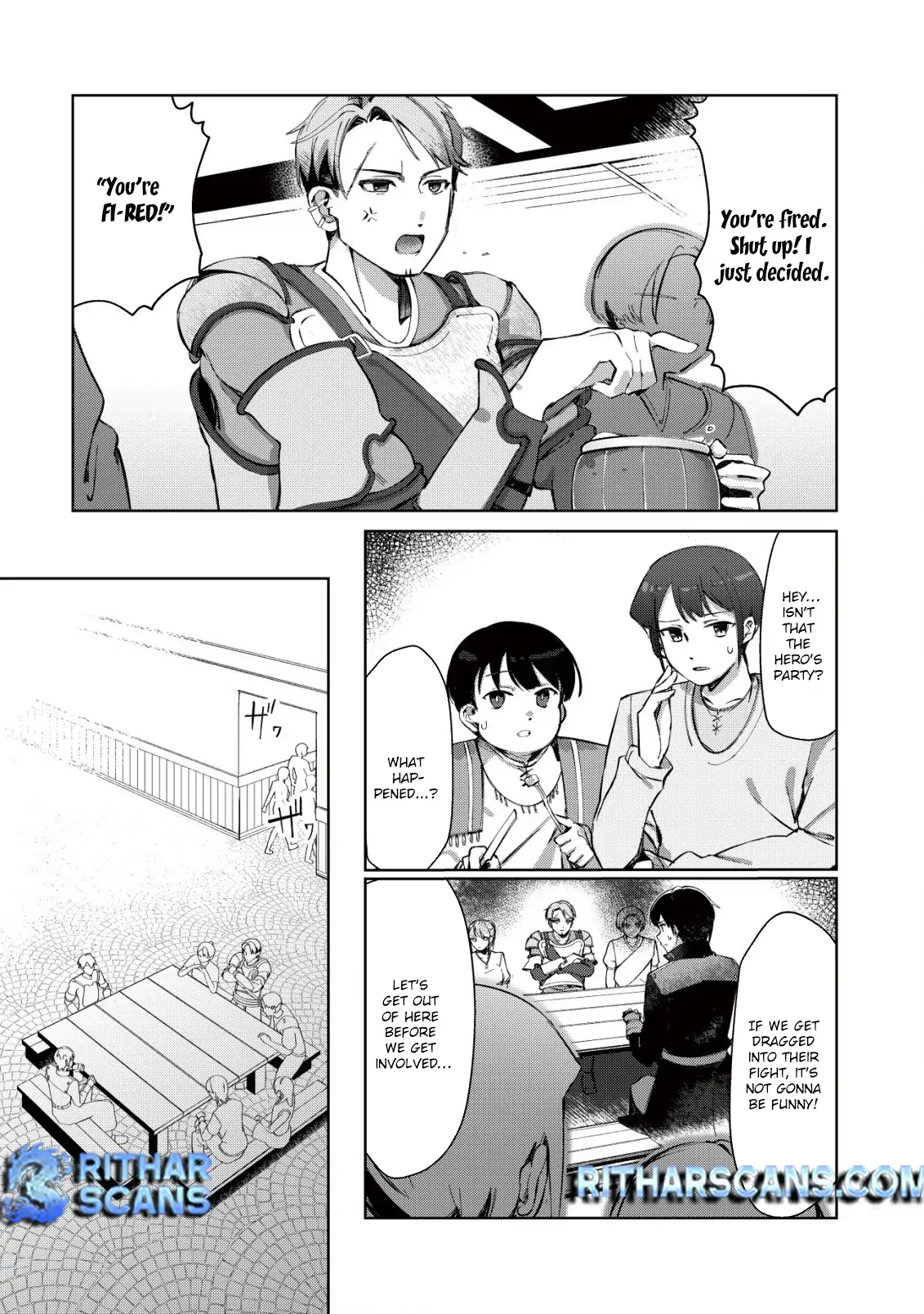 Tsuihousareta Fuyo Mahoutsukai no Nariagari ~Yuusha Party wo Kage kara Sasaeteita to Shiranakatta node Modotte Koi? "Kensei" to "Kenja" no Bishoujo-tachi ni Kakomarete Shiawase nano de Modorimasen~ Chapter 1 - page 5