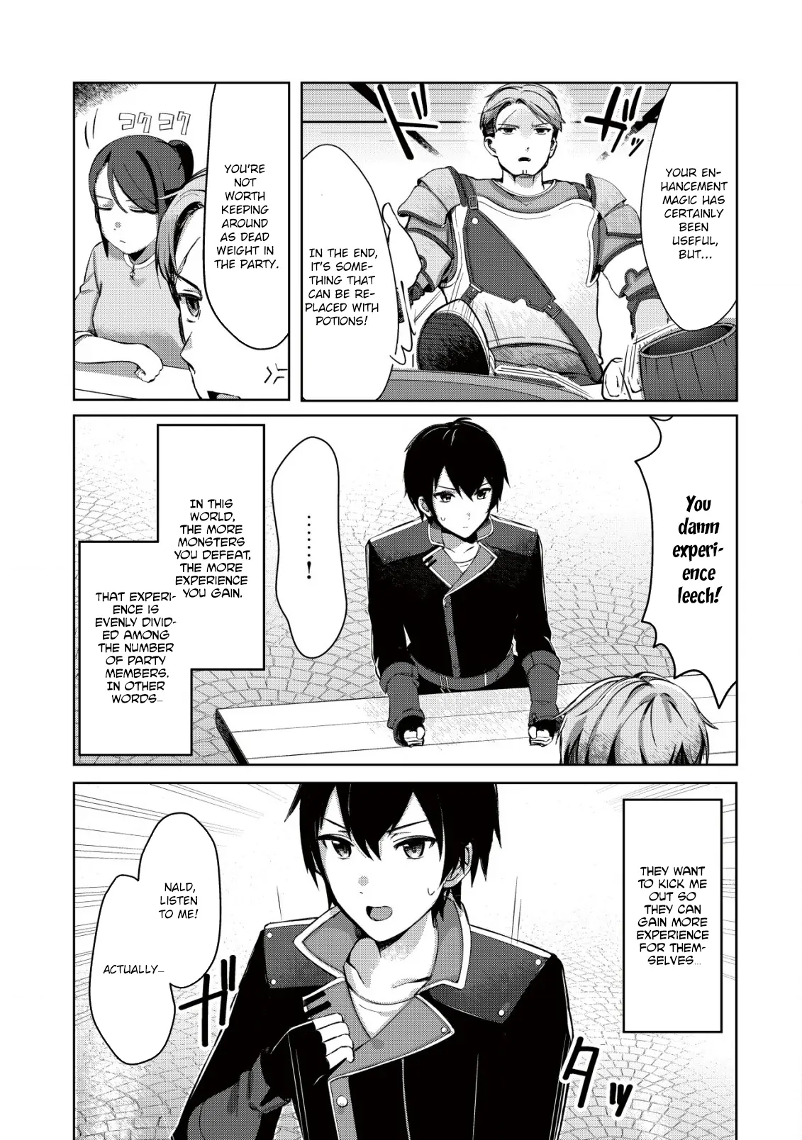Tsuihousareta Fuyo Mahoutsukai no Nariagari ~Yuusha Party wo Kage kara Sasaeteita to Shiranakatta node Modotte Koi? "Kensei" to "Kenja" no Bishoujo-tachi ni Kakomarete Shiawase nano de Modorimasen~ Chapter 1 - page 6