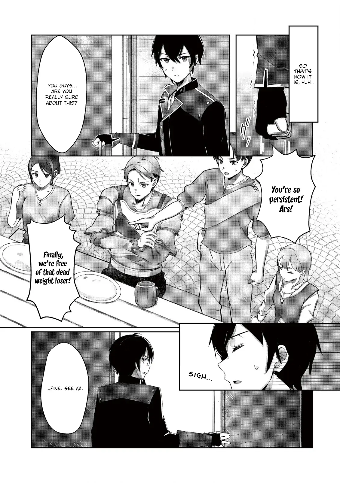 Tsuihousareta Fuyo Mahoutsukai no Nariagari ~Yuusha Party wo Kage kara Sasaeteita to Shiranakatta node Modotte Koi? "Kensei" to "Kenja" no Bishoujo-tachi ni Kakomarete Shiawase nano de Modorimasen~ Chapter 1 - page 8