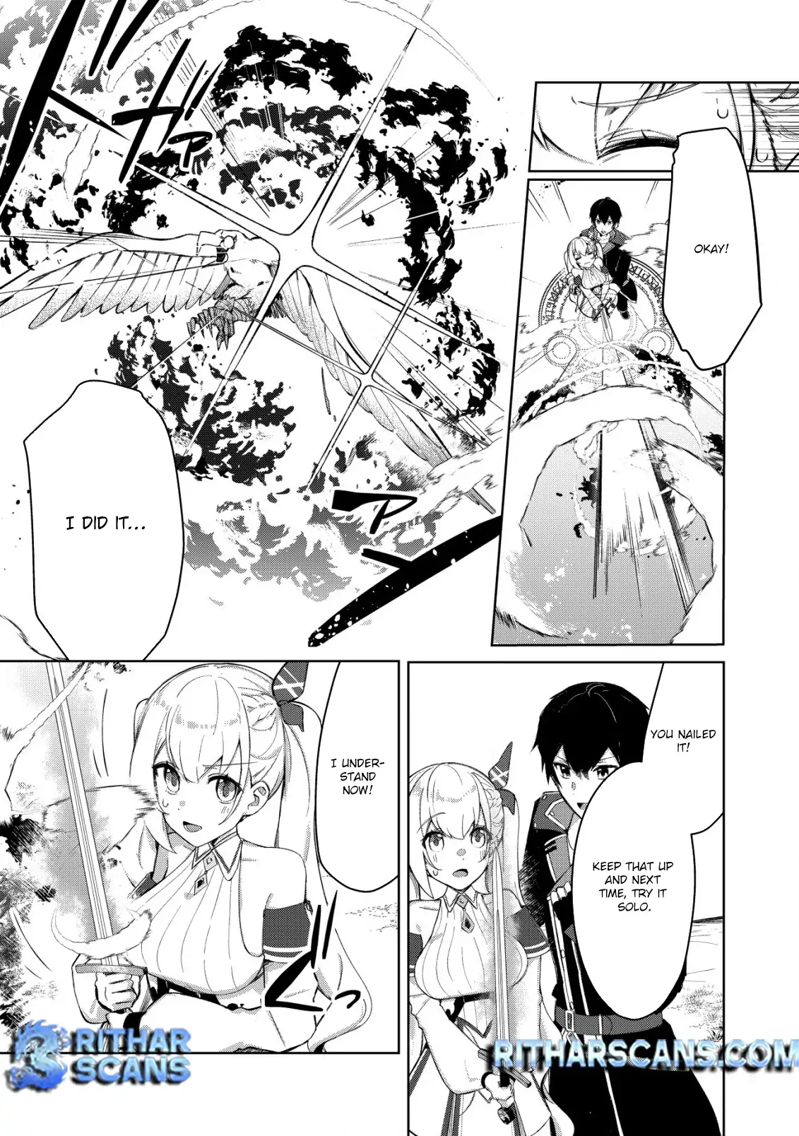 Tsuihousareta Fuyo Mahoutsukai no Nariagari ~Yuusha Party wo Kage kara Sasaeteita to Shiranakatta node Modotte Koi? "Kensei" to "Kenja" no Bishoujo-tachi ni Kakomarete Shiawase nano de Modorimasen~ Chapter 5 - page 17