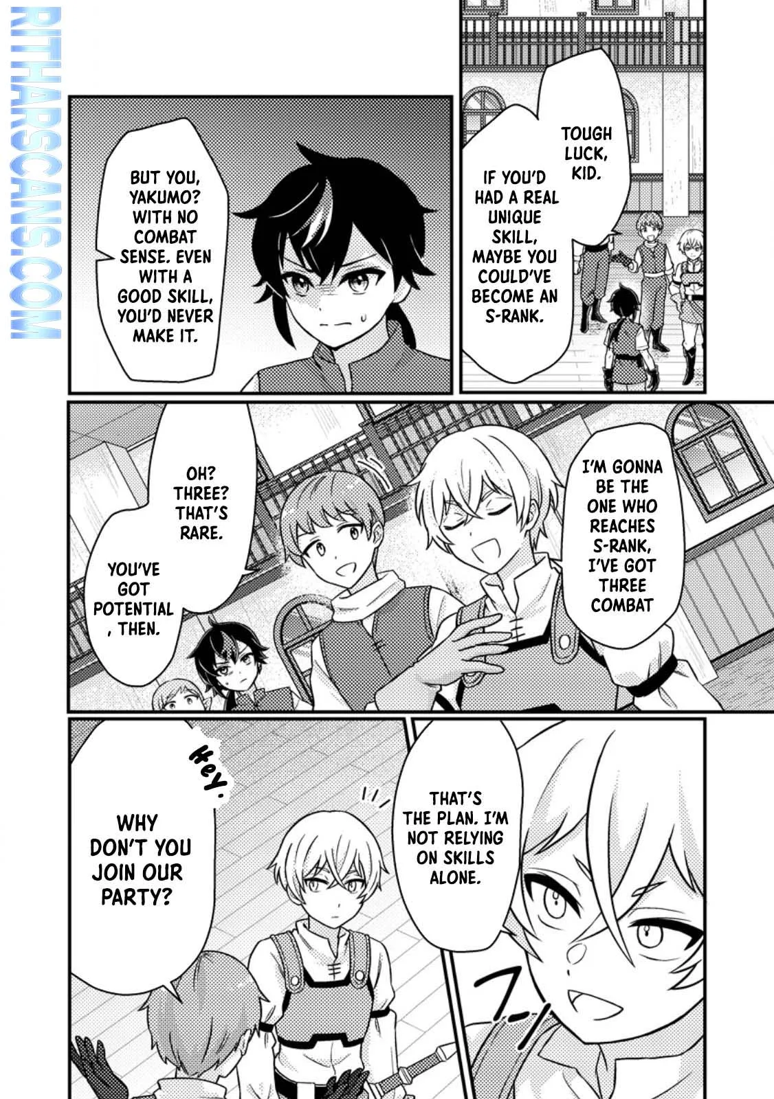 Zako Skill" to Tsuihou Sareta Kami Tsukai, Shin no Chikara ga Kakuseishi Sekai Saikyou ni ~Sekai de Boku Dake Unique Skill wo Futatsu Motteta node Shin no Nakama to Nariagaru~ Chapter 2.1 - page 5