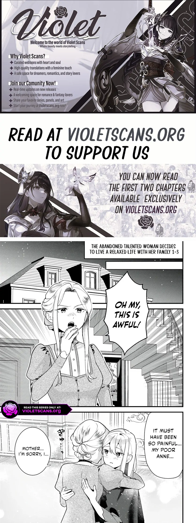The Abandoned Talented Woman Decides to Live a Relaxed Life with Her Family Chapter 1.3 - page 1