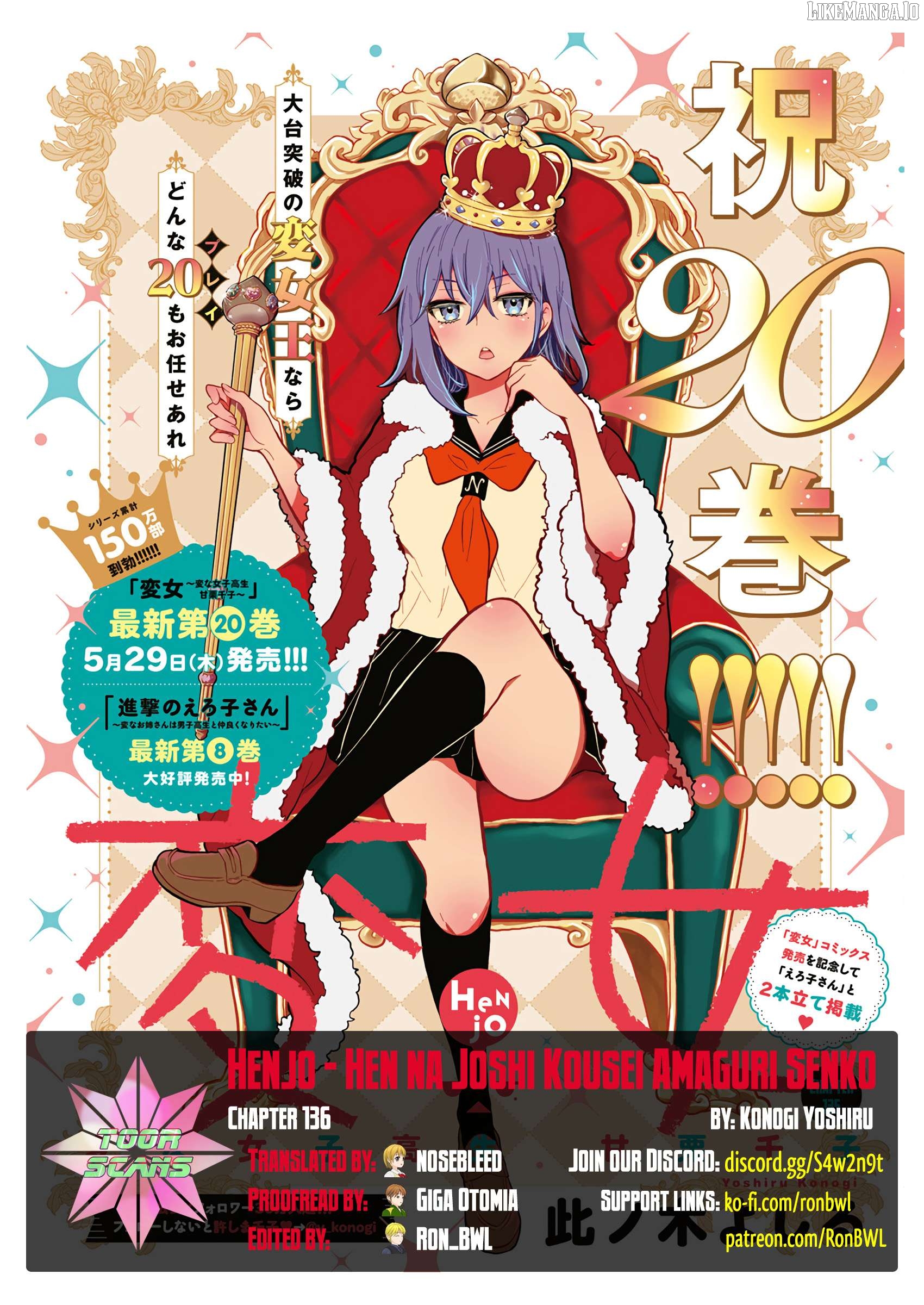 Henjyo - Hen na Jyoshi Kousei Amaguri Senko Chapter 136 - page 1