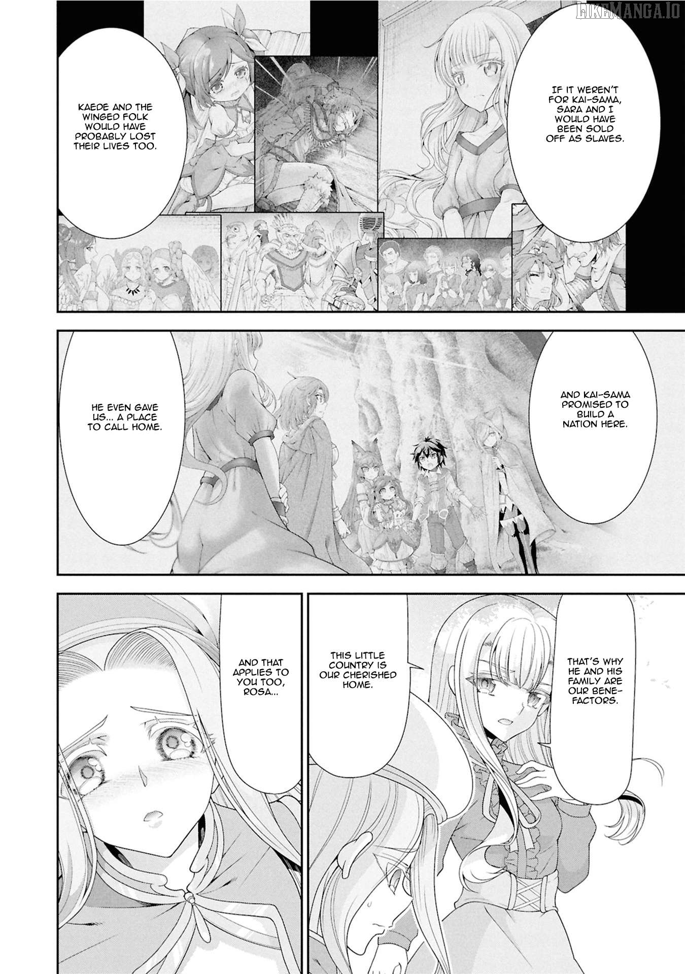 Tenohira Kaitaku Mura De Isekai Kenkokuki Fueteku Yome-Tachi To Nonbiri Mujintou Life Chapter 56 - page 12