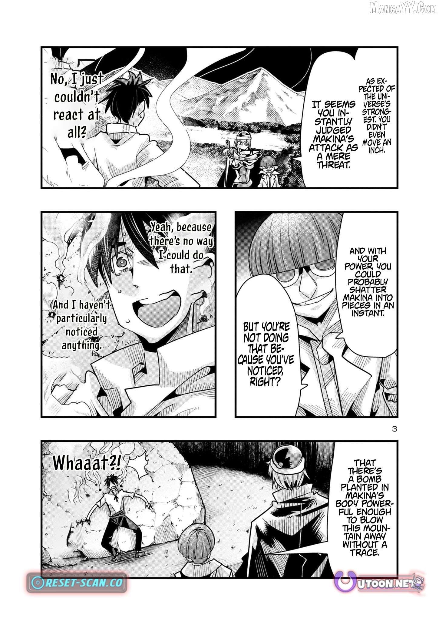 Uchi no Deshi ga Itsu no Manika Jinrui Saikyou ni Natte-ite, Nan no Sainou Monai Shishou no Ore ga, Sore wo Koeru Uchuu Saikyou ni Go Nintei Sareteiru Kudan ni Tsuite Chapter 14.1 - page 3